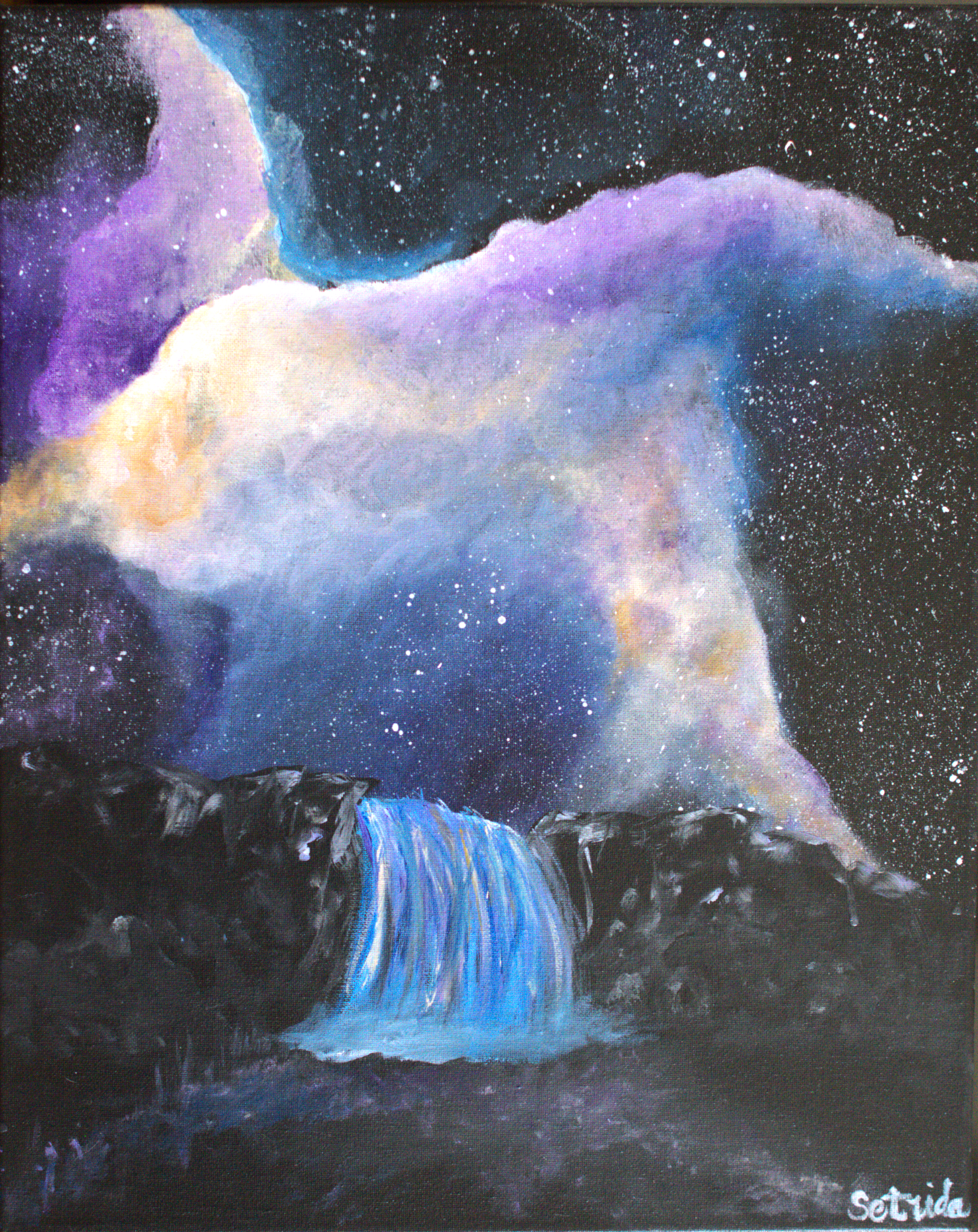 Aurora Waterfall - Original Painting