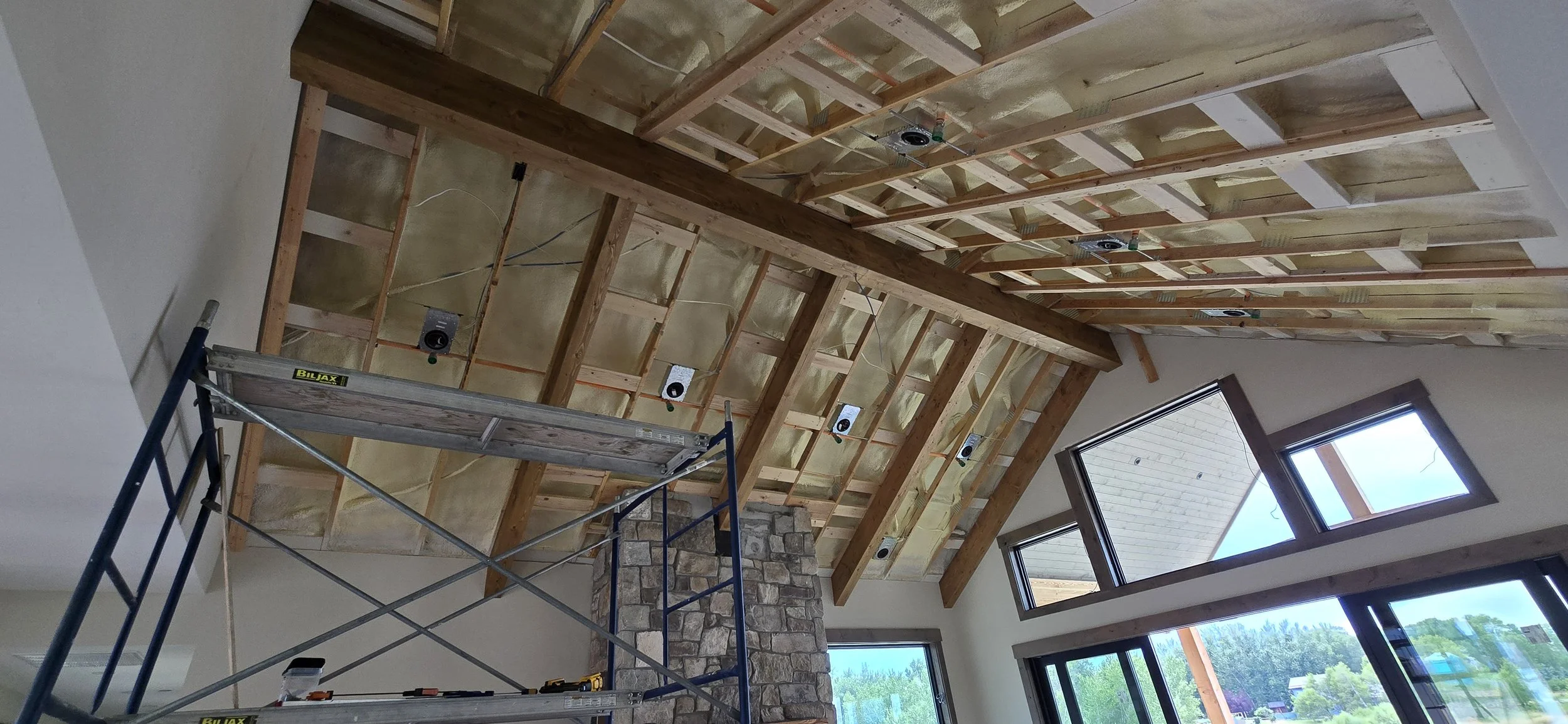 Faux Beams installastion progress