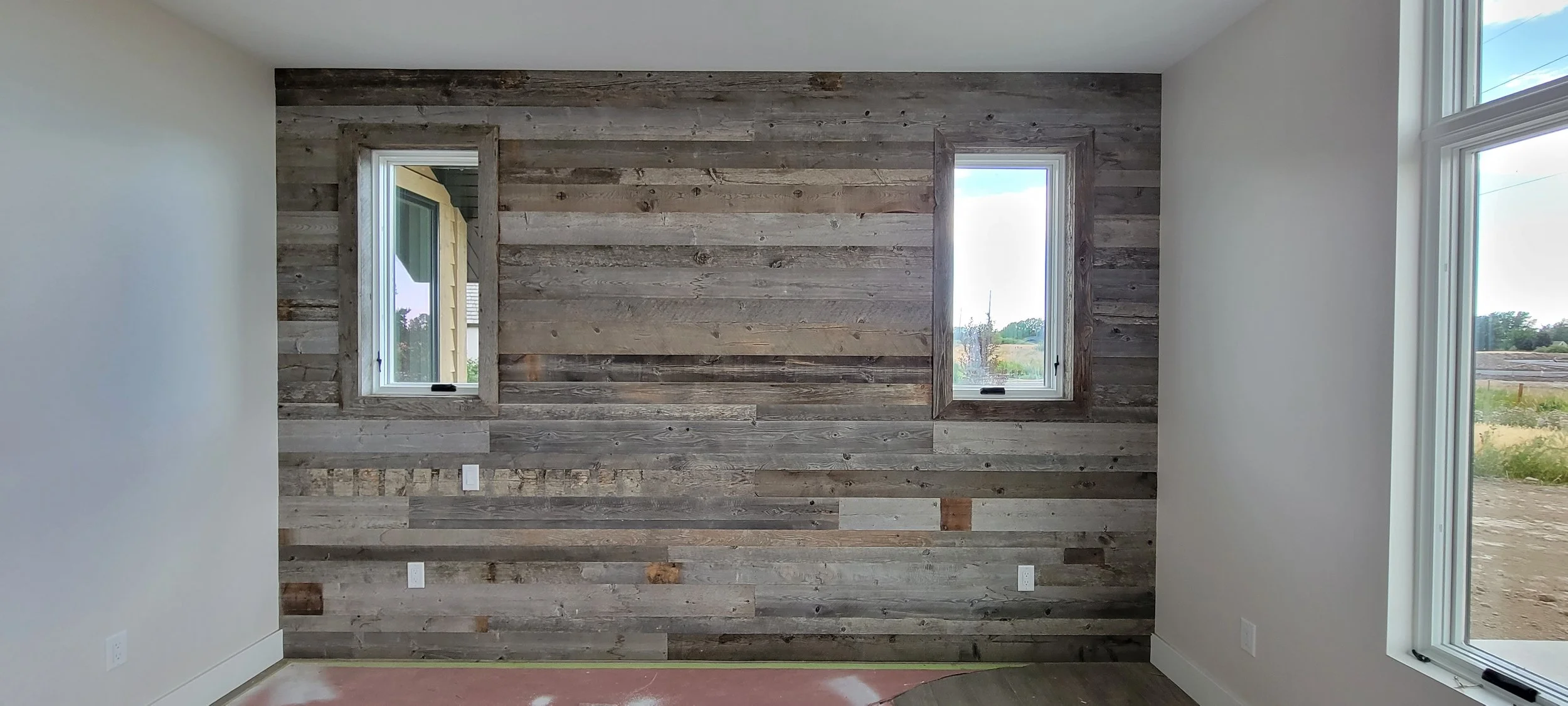 Finished Barnwood feature wall