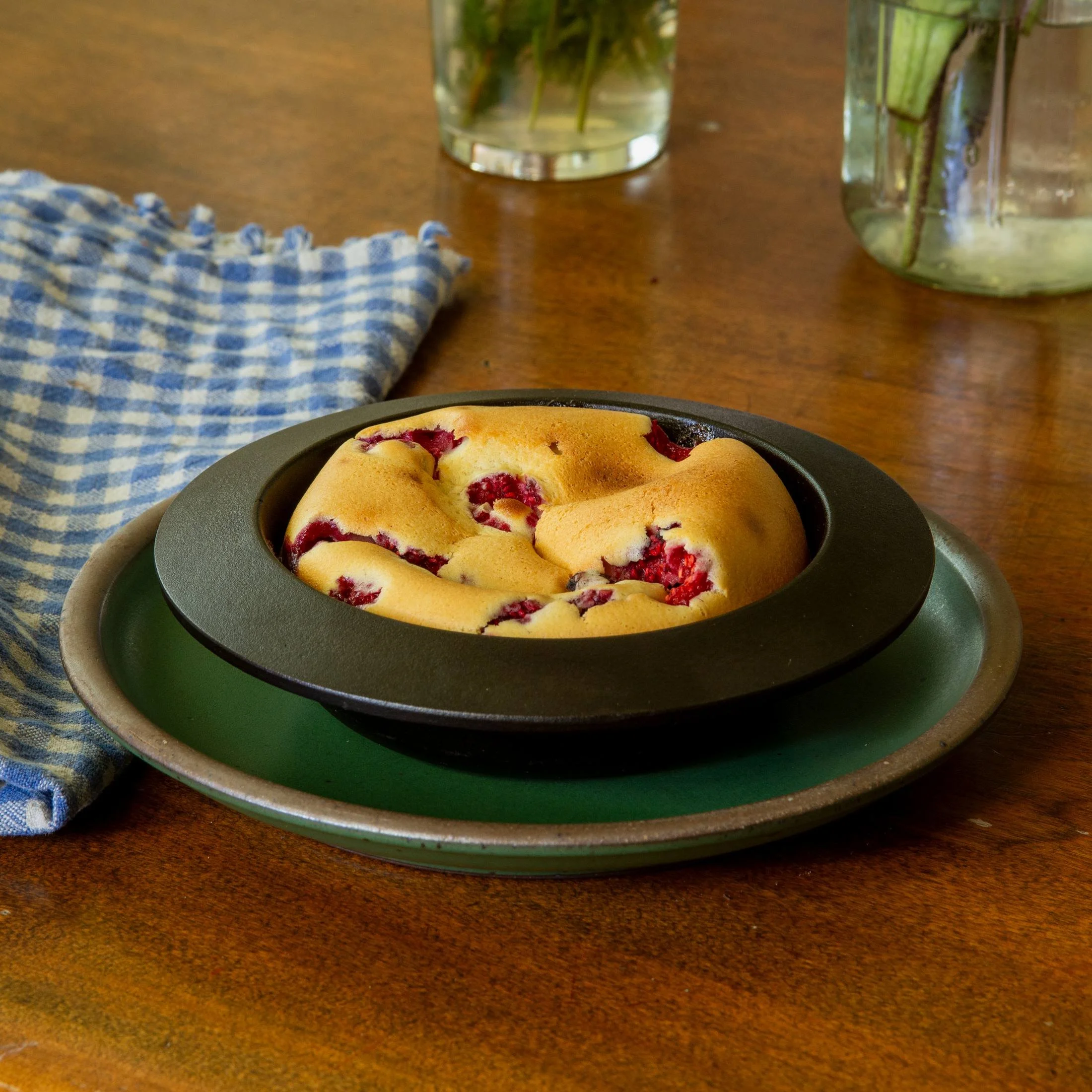 Julia Child's clafoutis in a cast iron cazuela by Borough Furnace