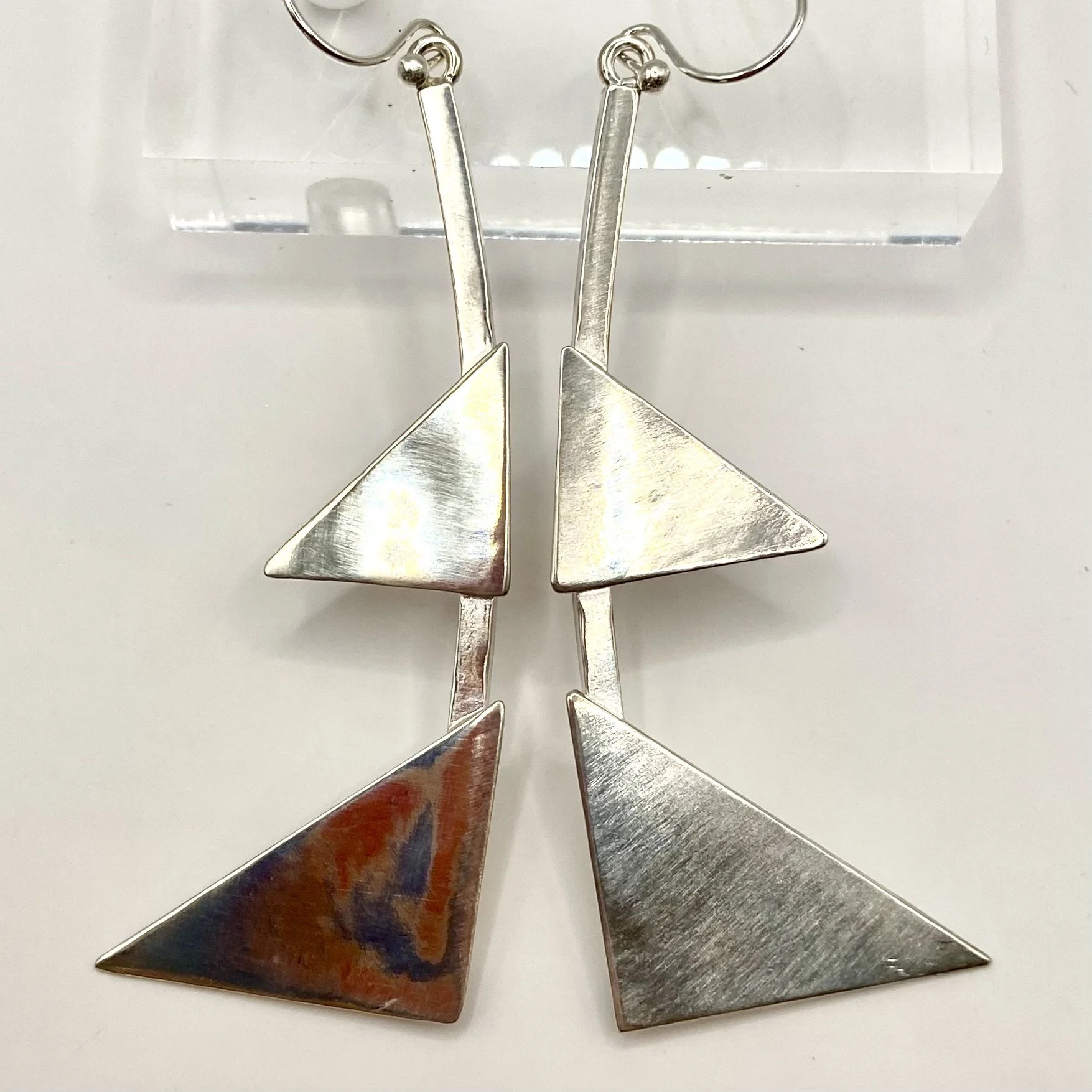 Sterling Silver Connected Shapes Earrings #4