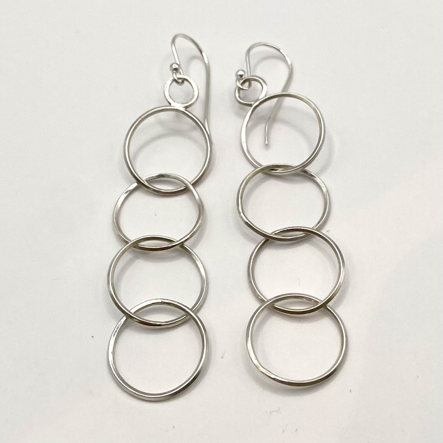 Sterling Silver Four Hoop Earrings