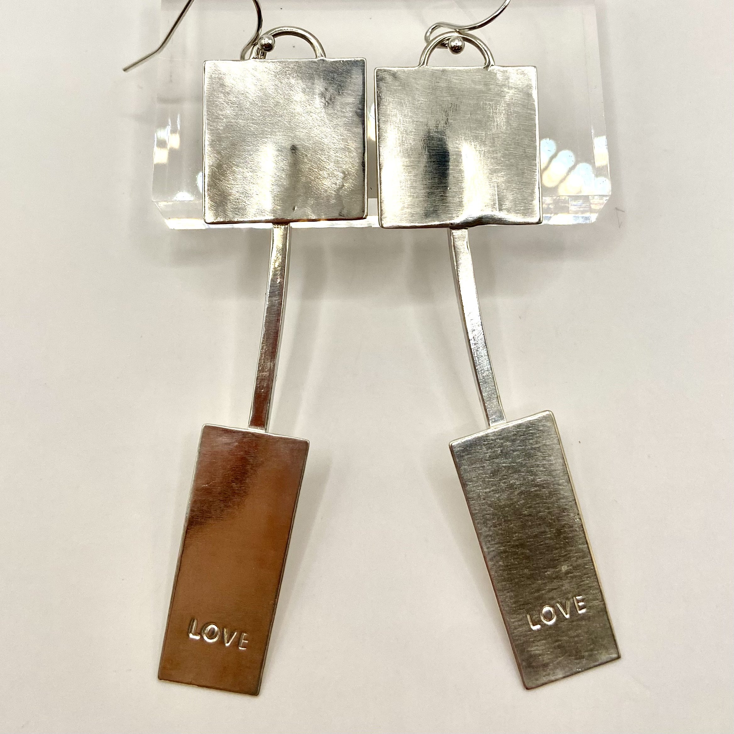 Sterling Silver Connected Shapes Earrings #3