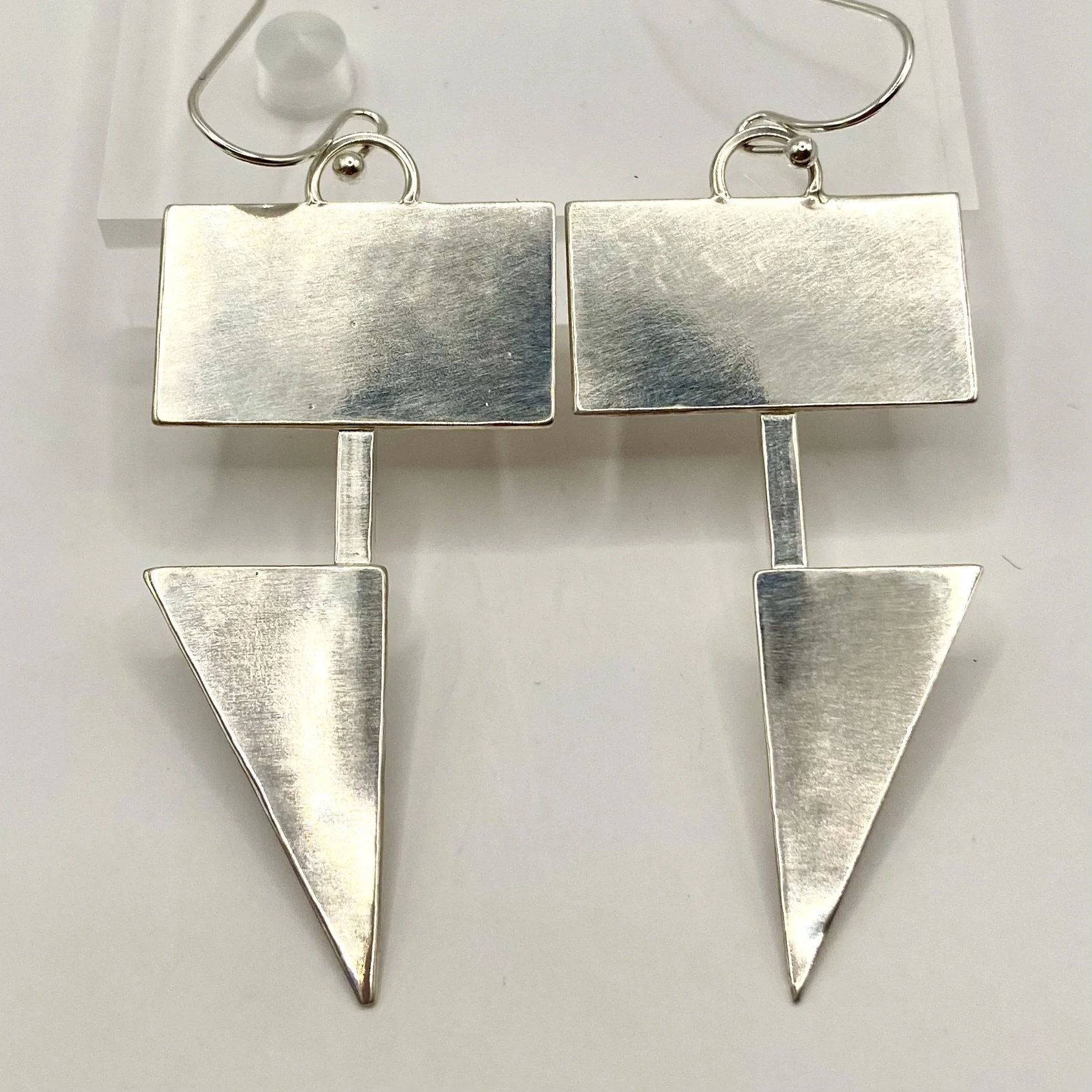 Sterling Silver Connected Shapes Earrings #1