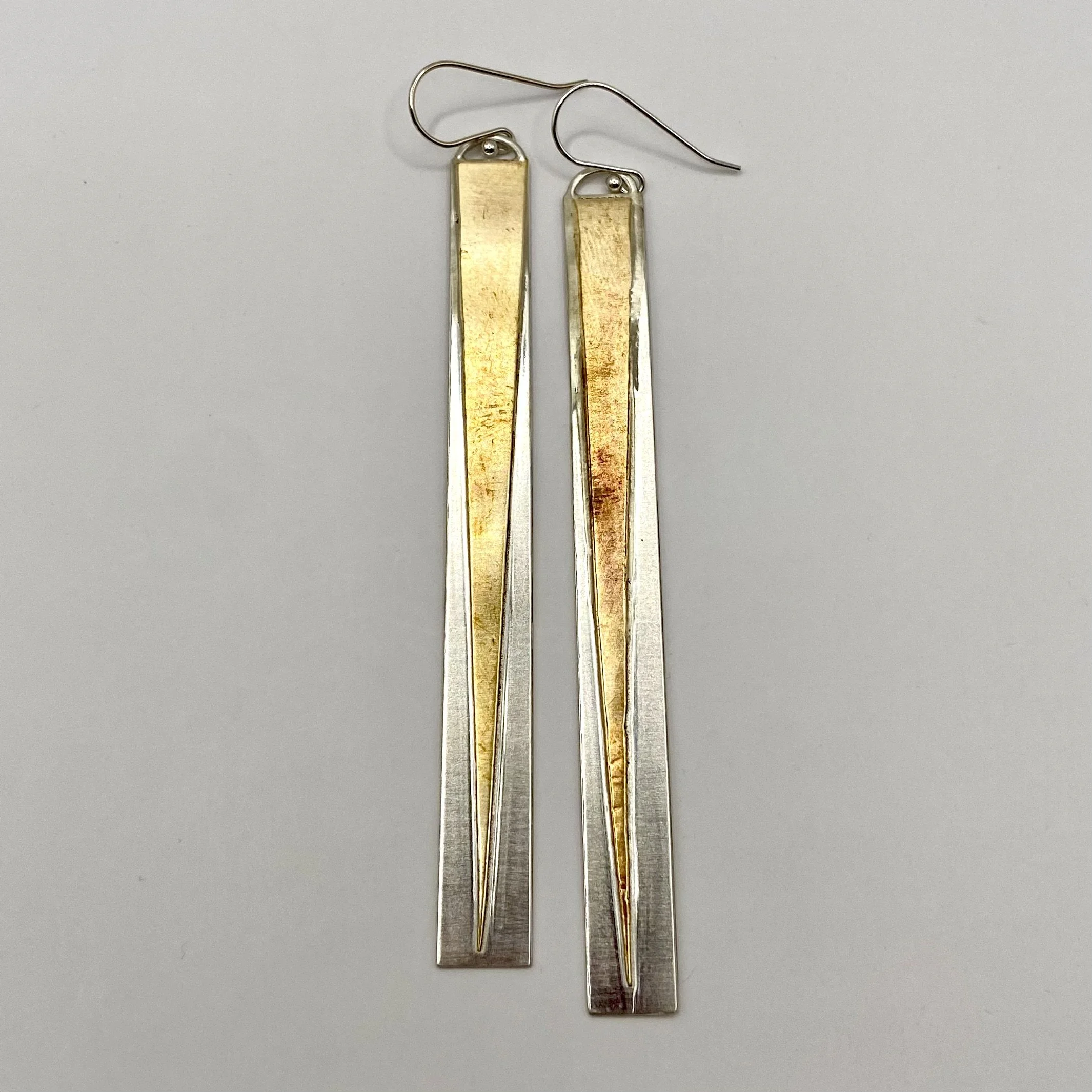 Sterling Silver & Brass Accent Earrings