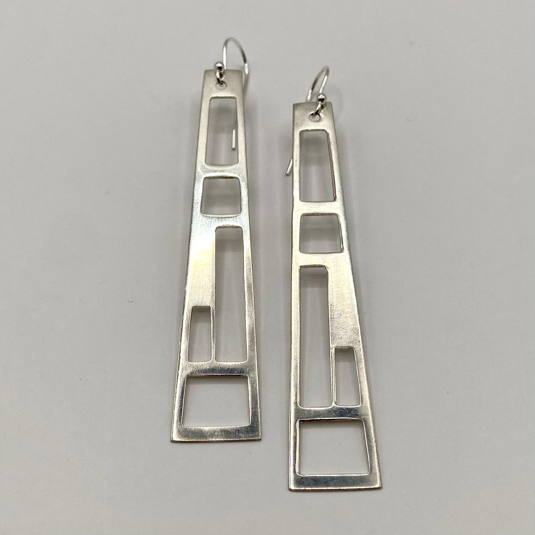 Sterling Silver Cutout Shapes Earrings