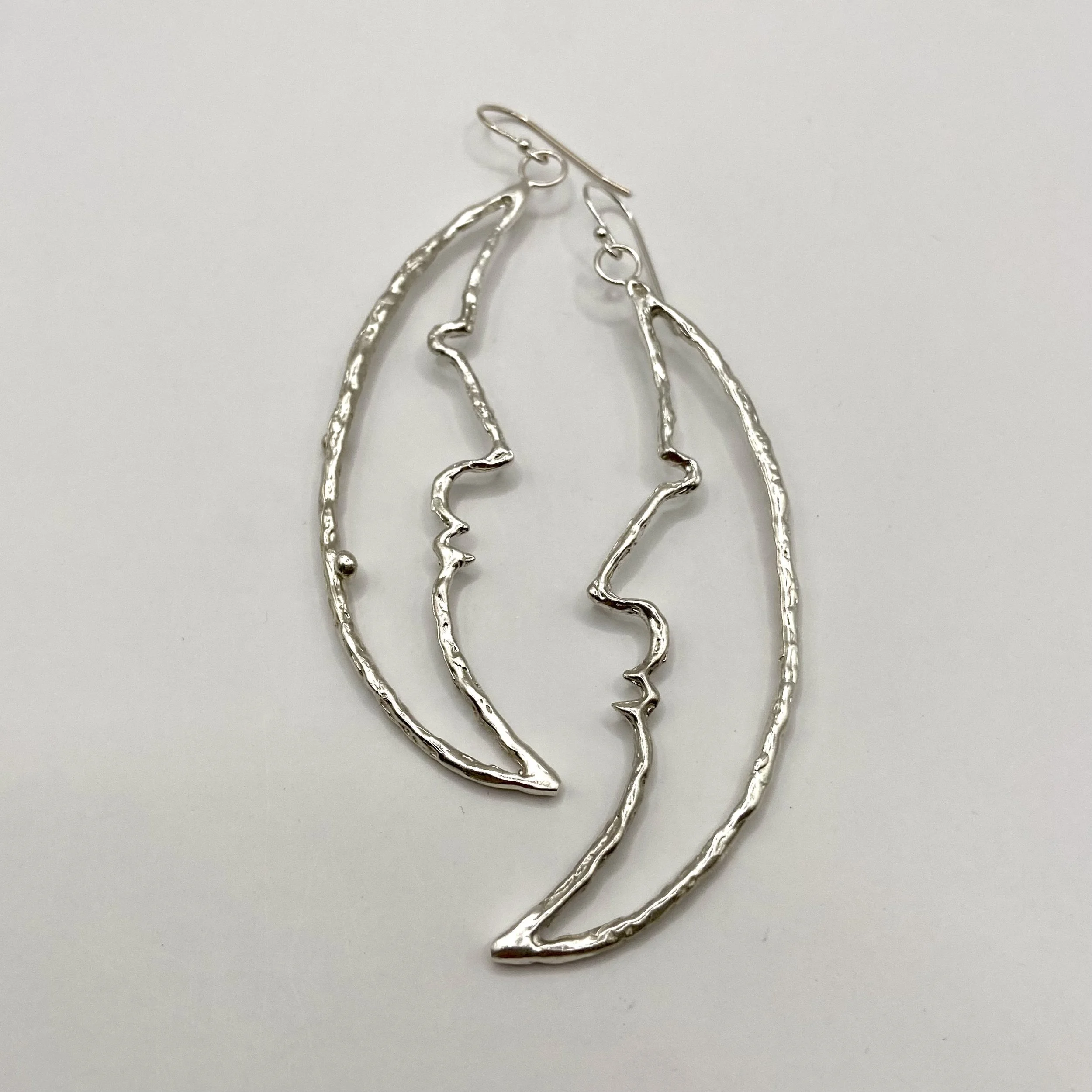 Sterling Silver Crescent Moon Earrings
