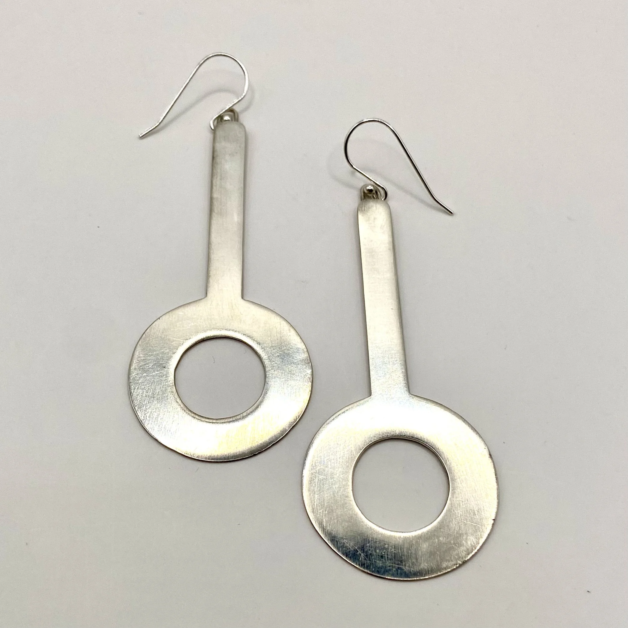 Sterling Silver Cutout Circles Earrings