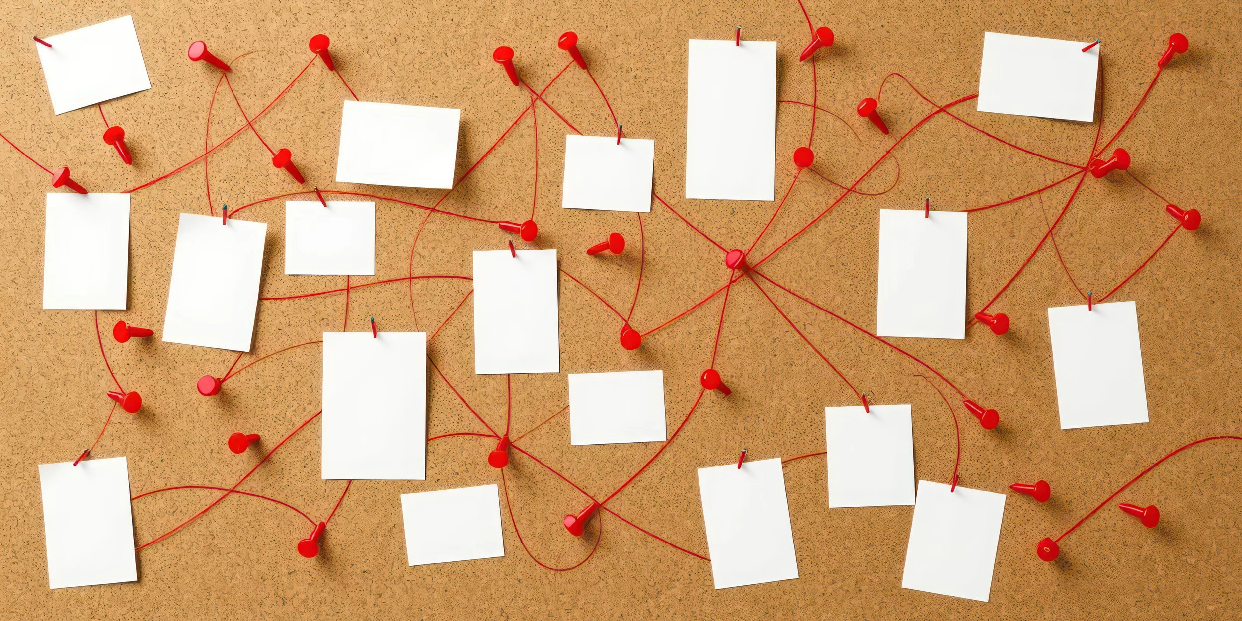 Wild Goose Studios project management - corkboard with pinned project details