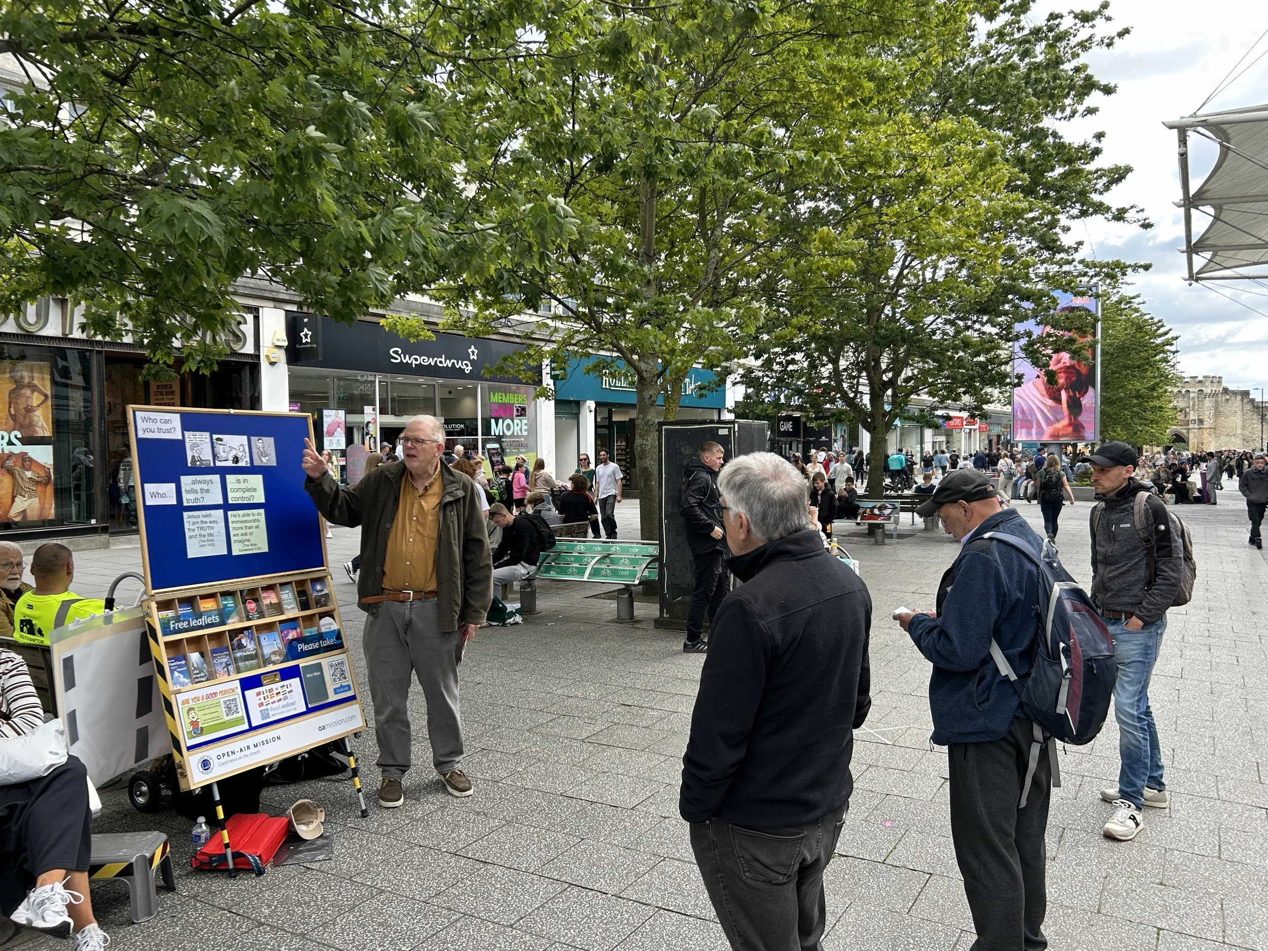 “Why listen to man’s words, when we can read God’s Word?” – Southampton Evangelism