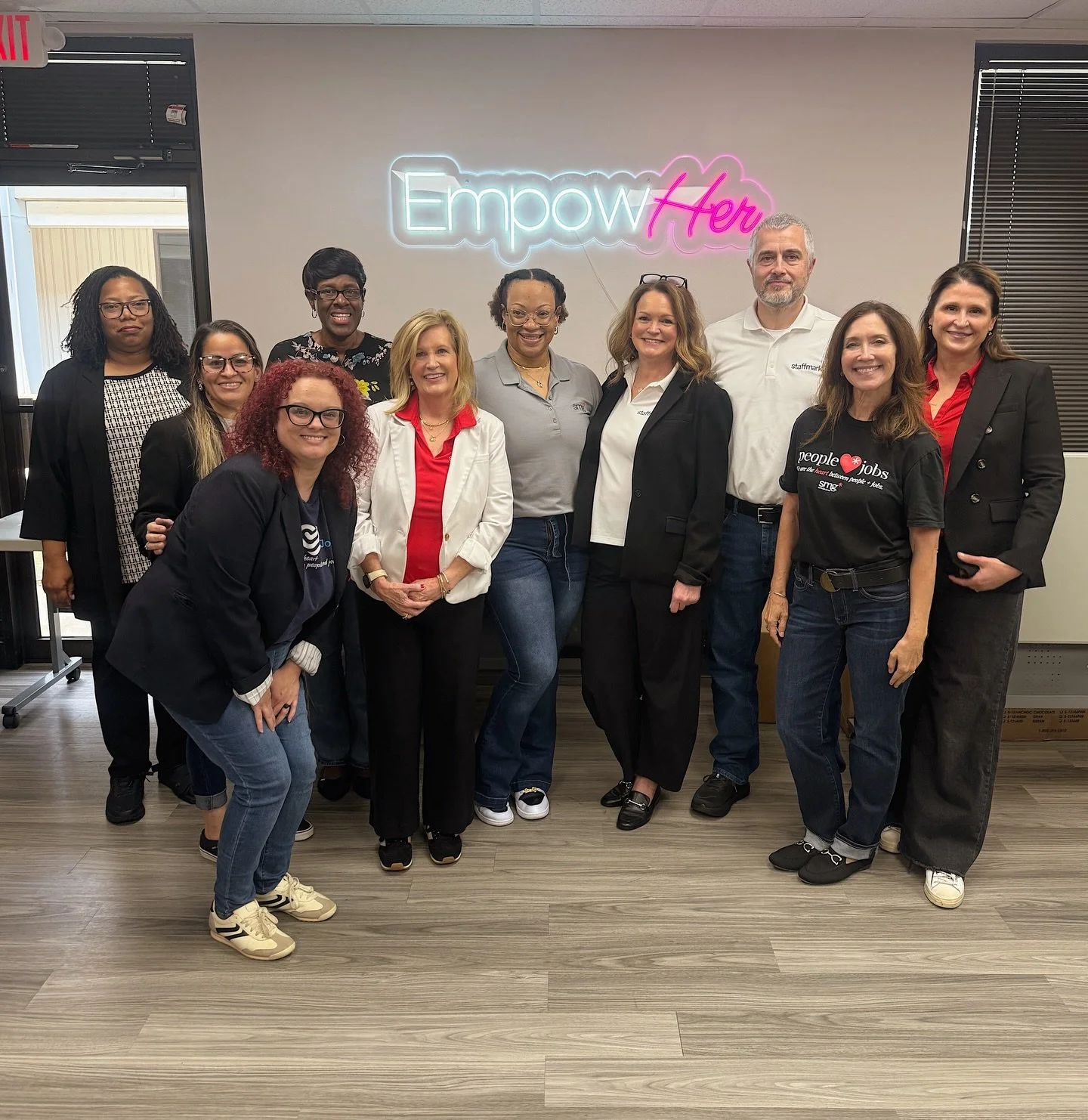 What an inspiring day today. Really, what a DAY at Dress for Success Atlanta. We were grateful to welcome our partner, Staffmark, for their &ldquo;Her Pathway to Success&rdquo; program, serving eight women from Georgia Works through a day of learning