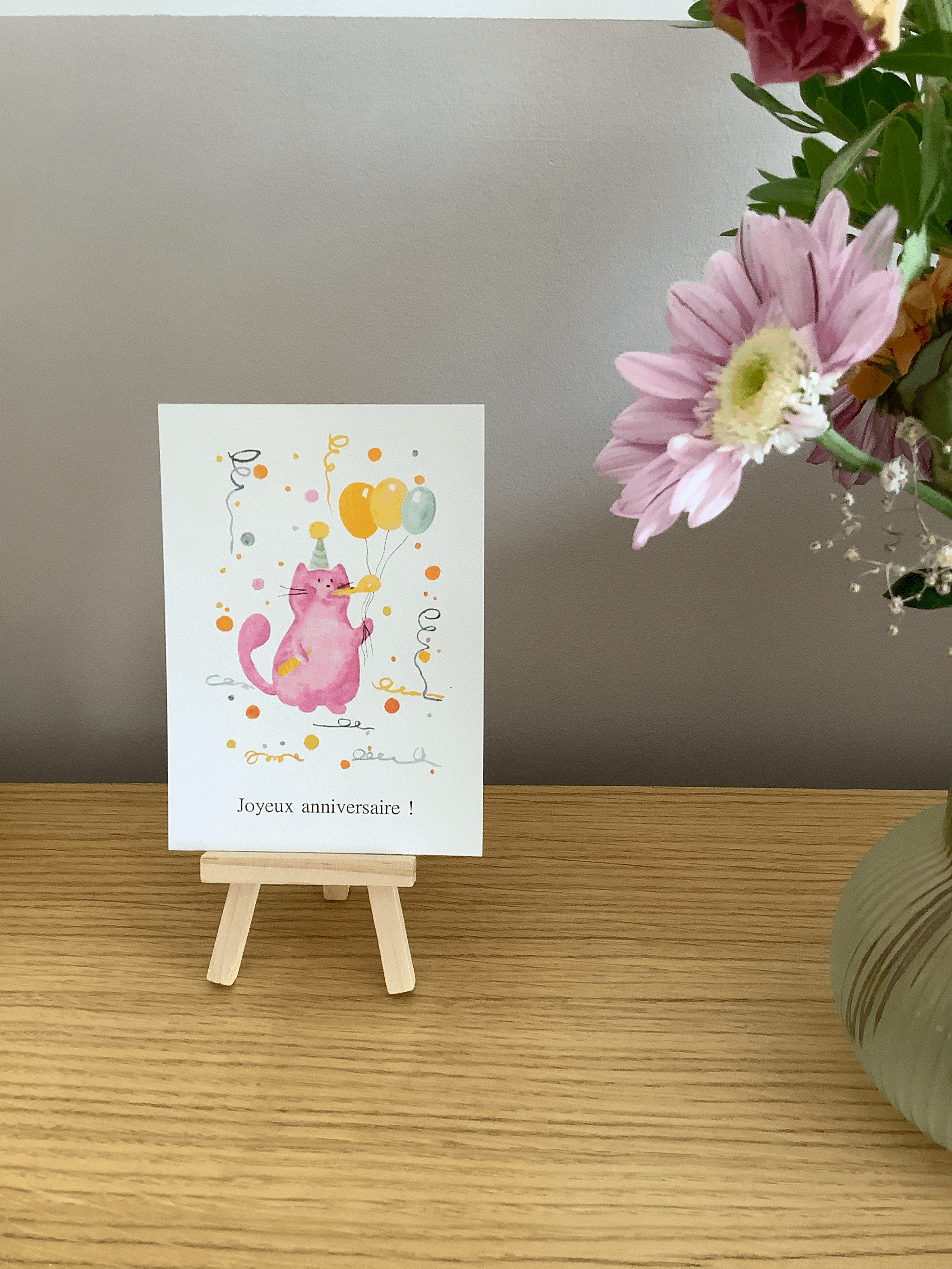 Carte A6 Anniversaire