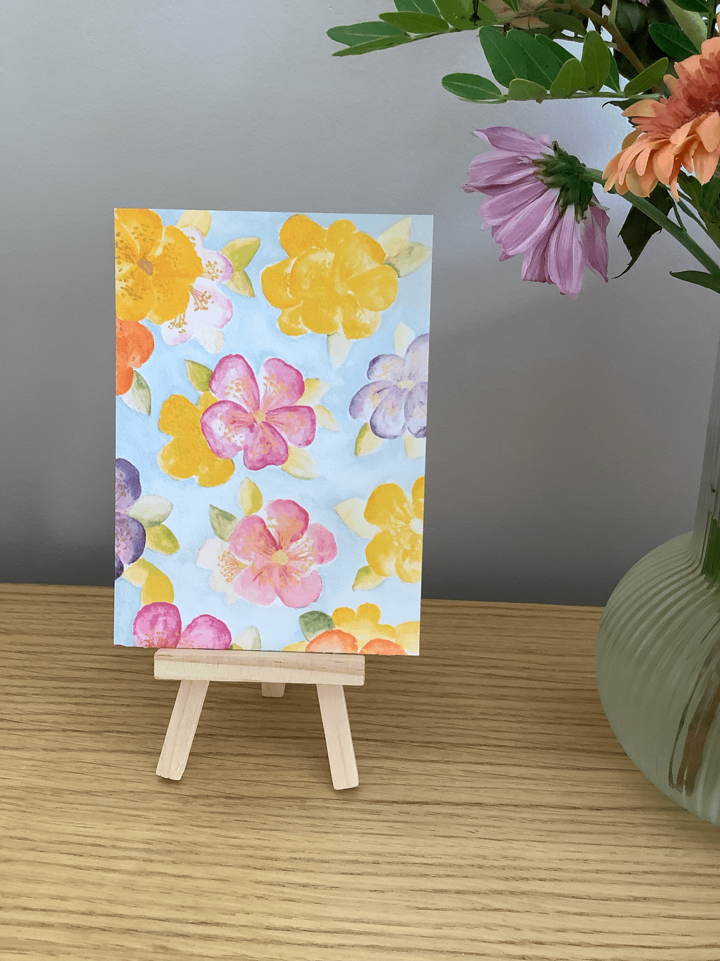 Carte A6 Motif fleuri