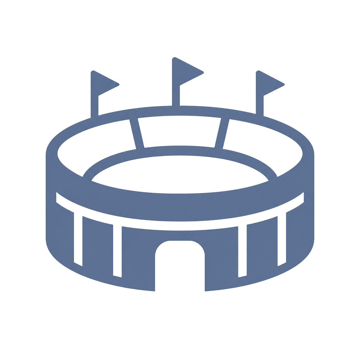An Icon depicting a sports stadium.