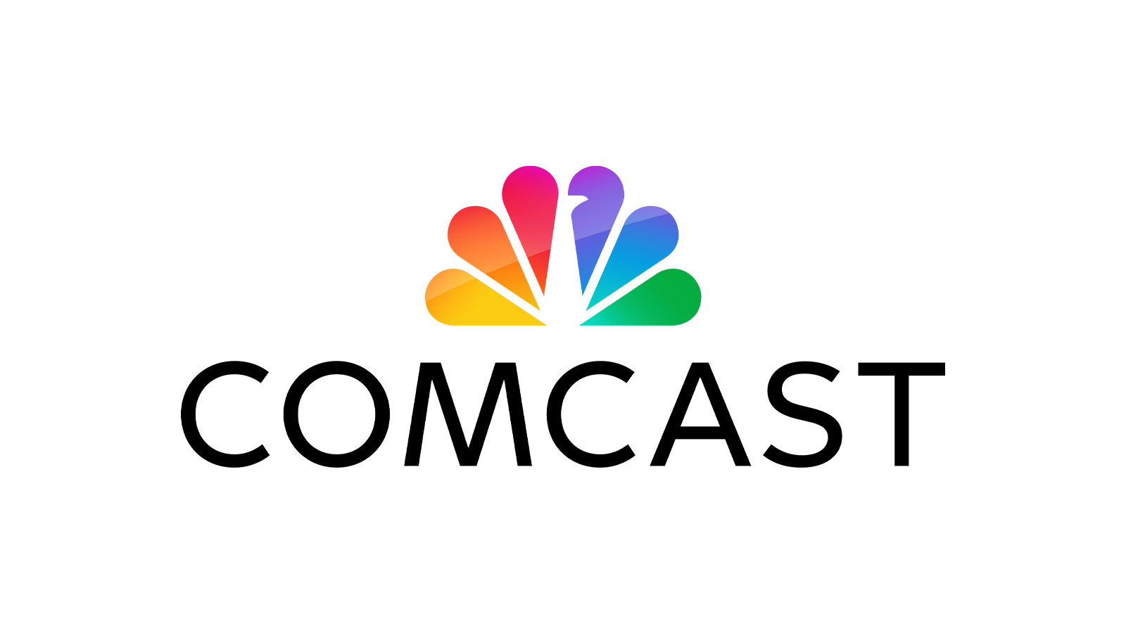 The NBC logo with a rainbow-colored peacock and the text 'COMCAST' underneath.