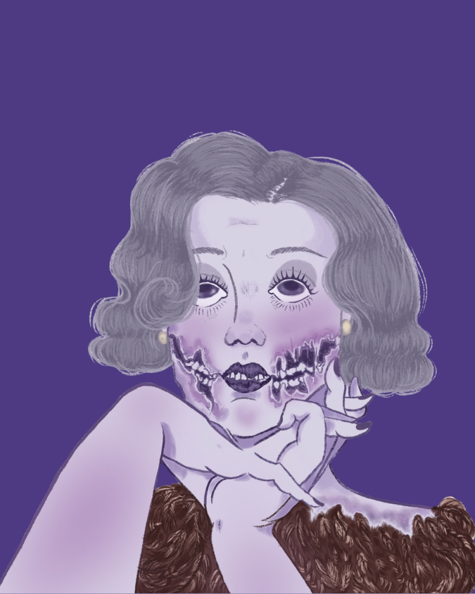 A piece that was going to be included in my Senior Art Show, but wasn’t going to be finished in time to add another complimentary piece (I created 3 pairs of artworks for the show, and would not have time to make another 2).