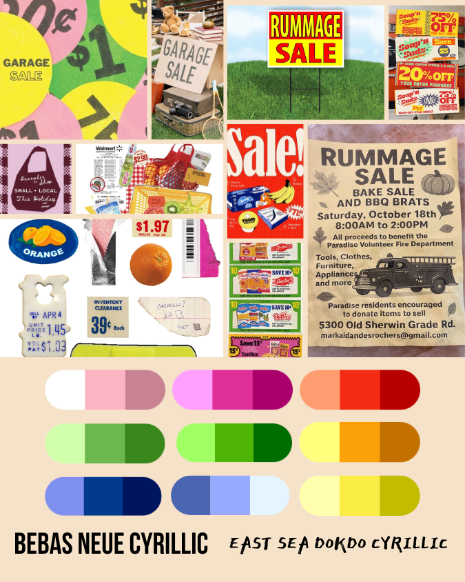 The moodboard I created for my senior art show’s social media presence and general advertisements. 