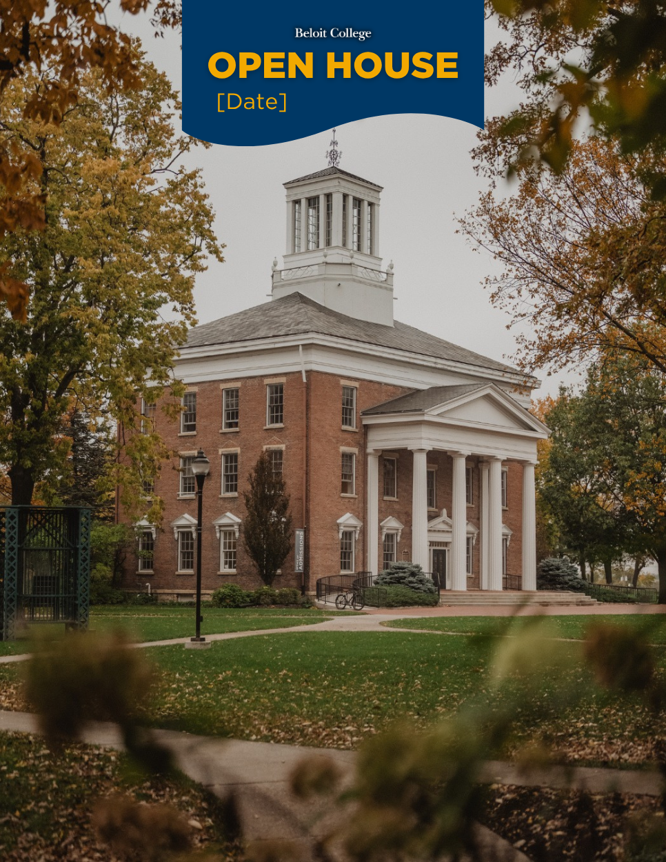 Admissions Open House Event schedule: Front