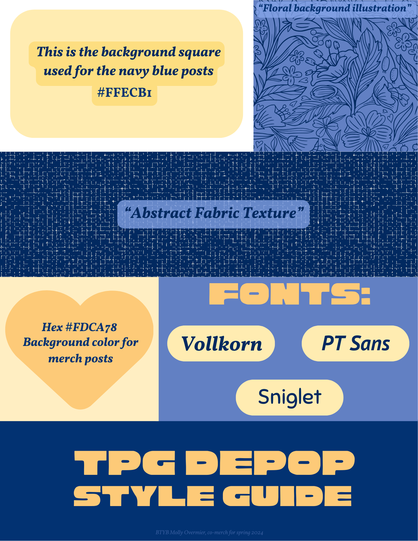 When Beloit College’s local sorority Theta Pi Gamma started a Depop page, I created a brand guide for listings.