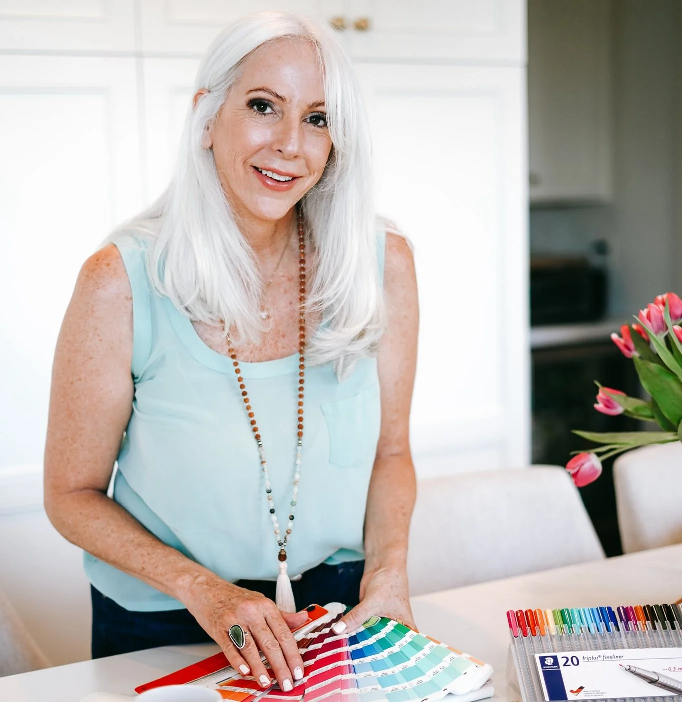 Arden Reece with color swatches