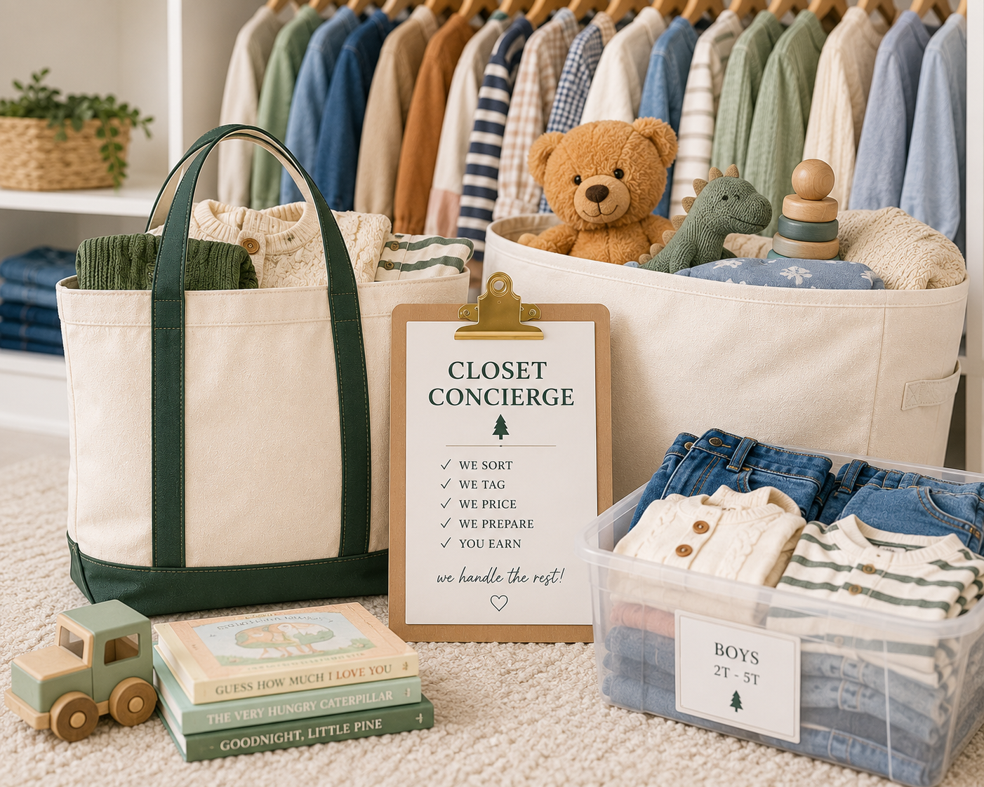 clip board for closet concierge - clothes