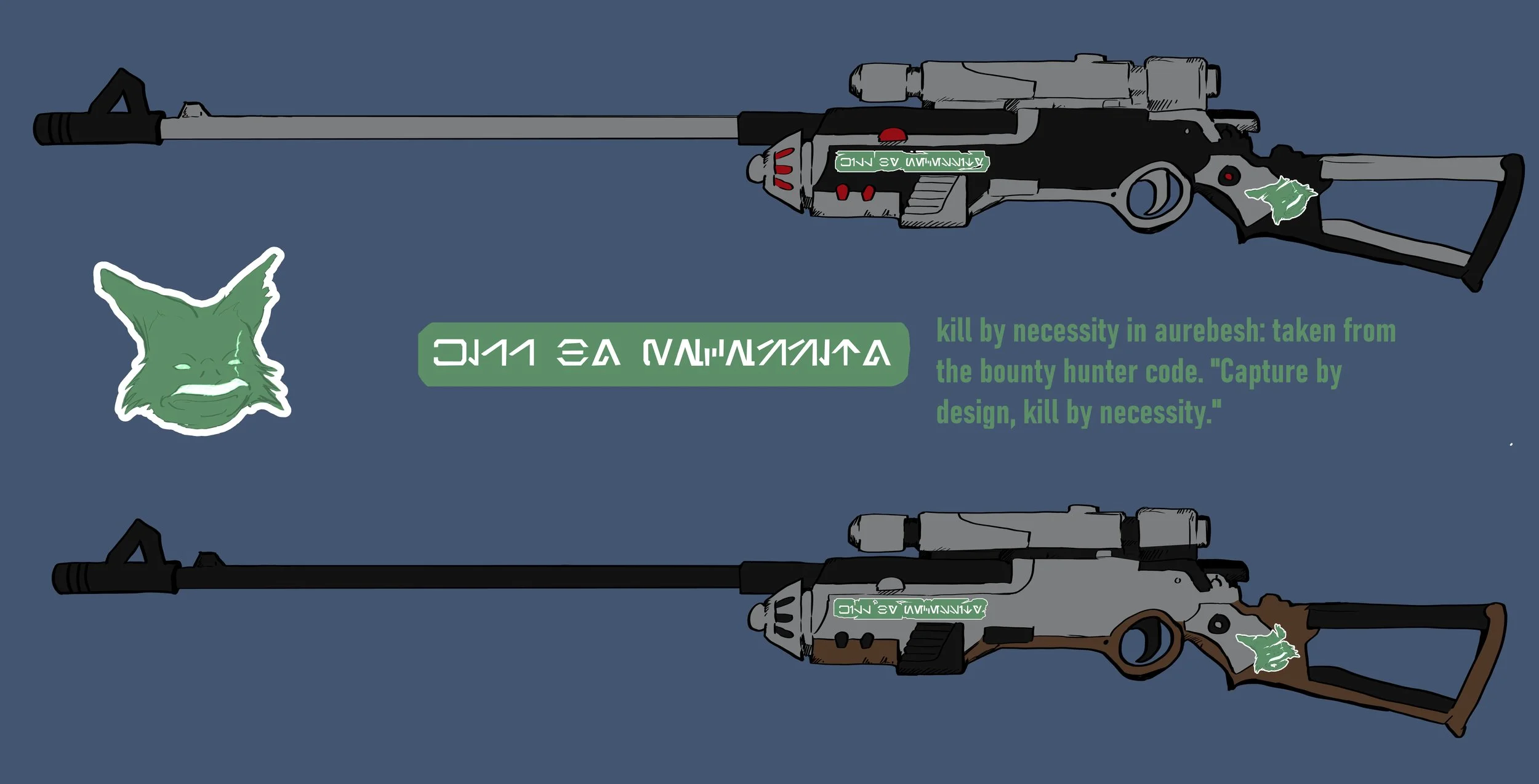 Weapon with sticker showcase
