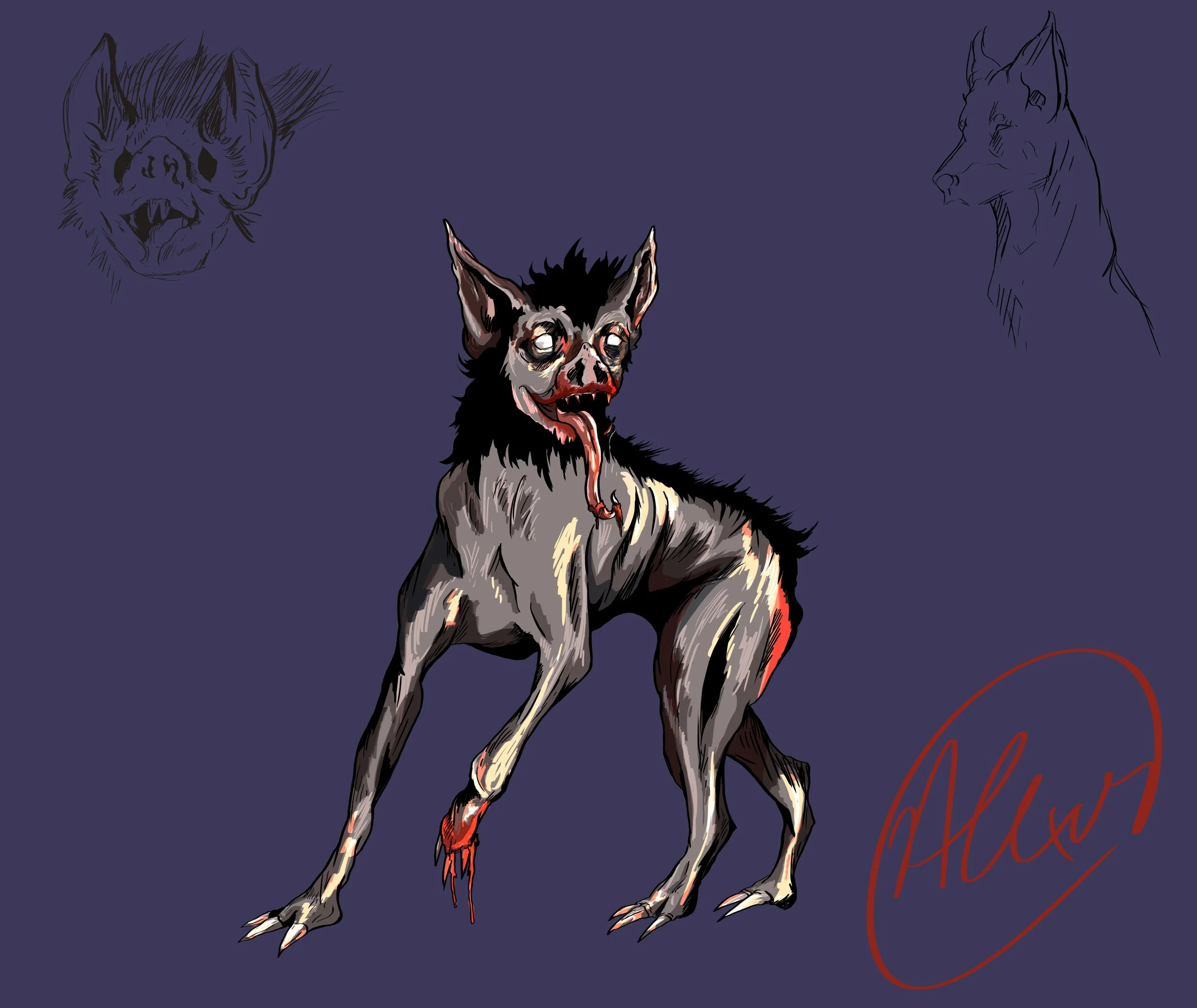 Concept for the Chupacabra from my book "Where the Whispers Go"