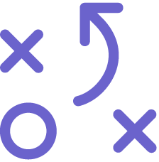 Tic-tac-toe game with X and O.