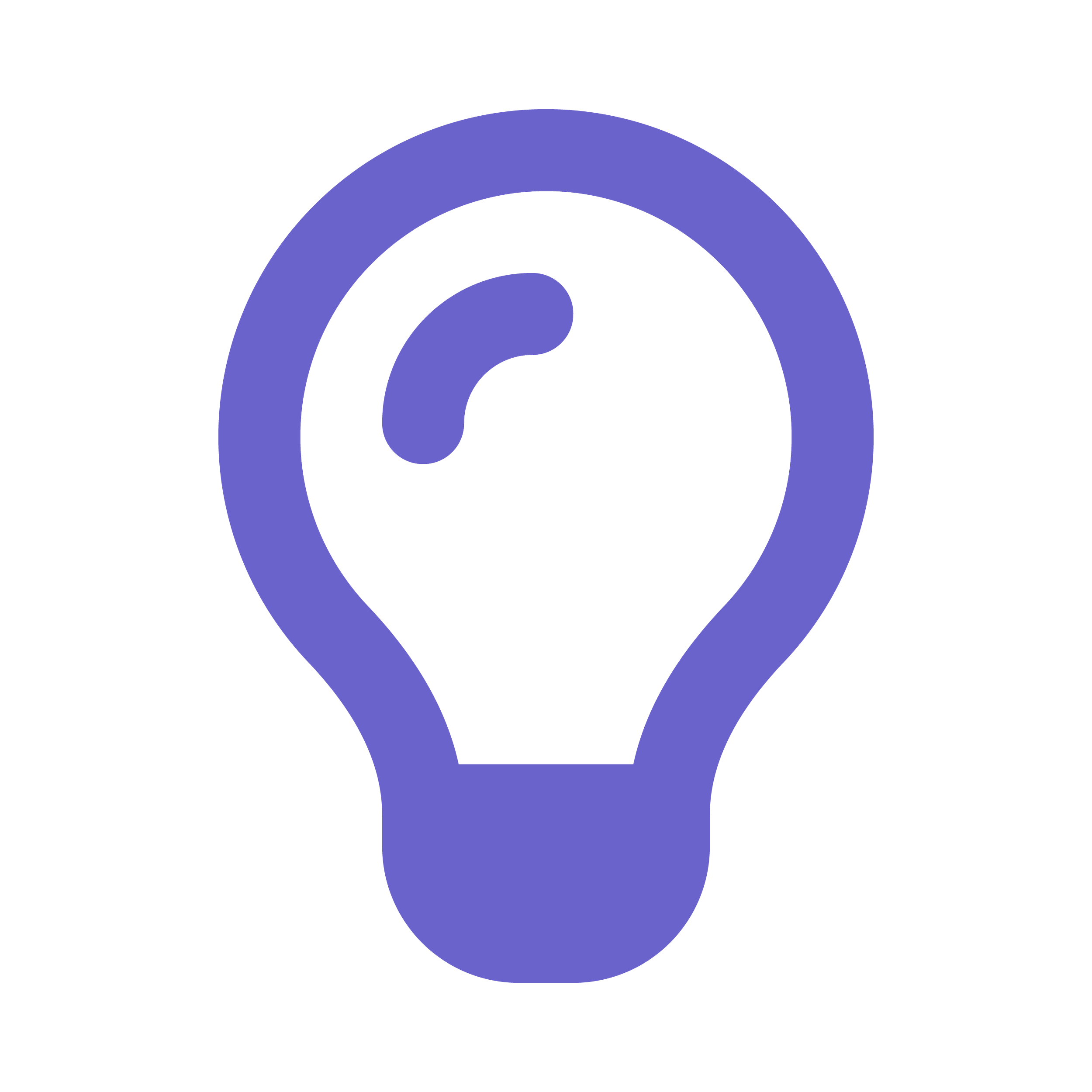 A purple and black icon of a location marker with a question mark inside.