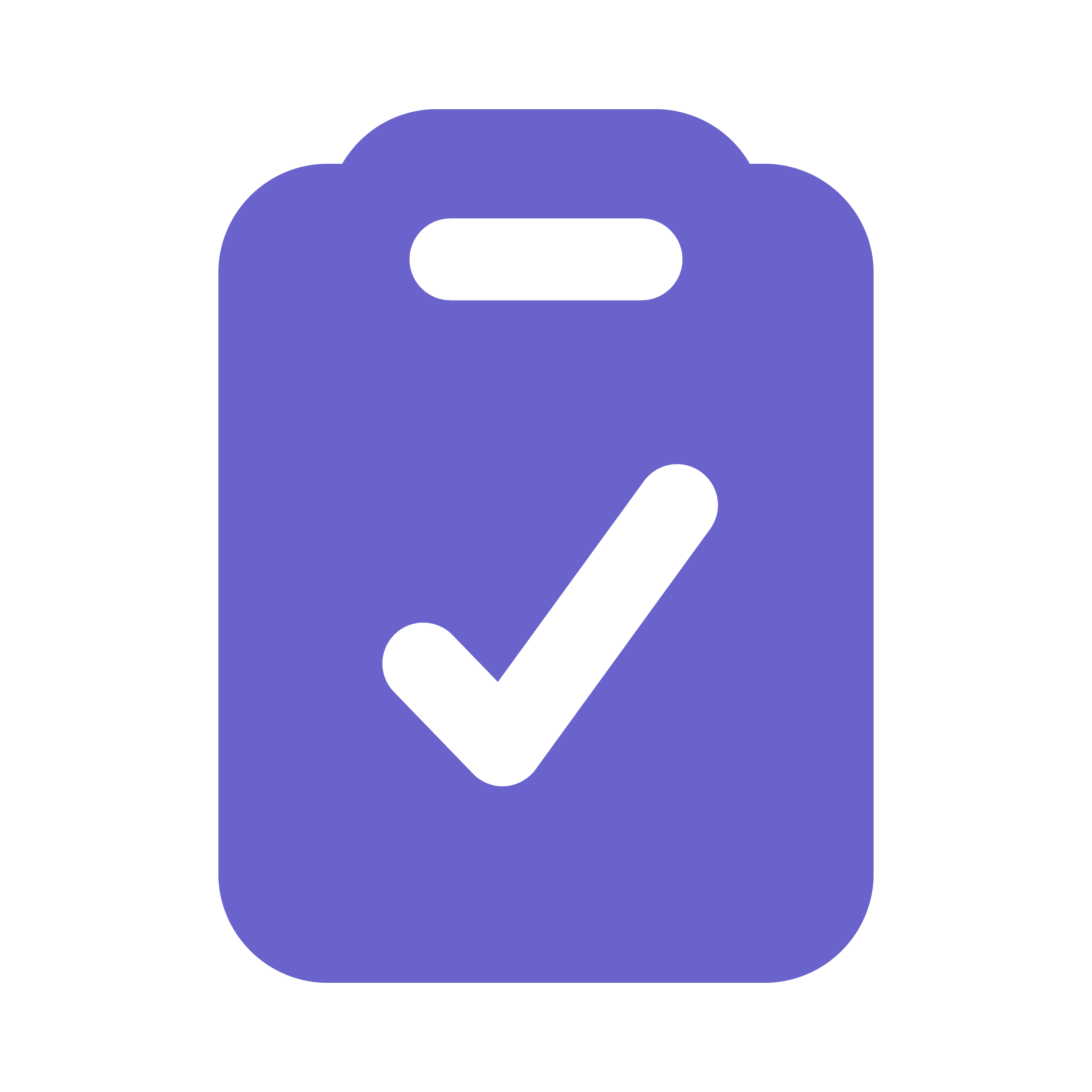 Icon of a purple hand holding a stylized purple paperclip.