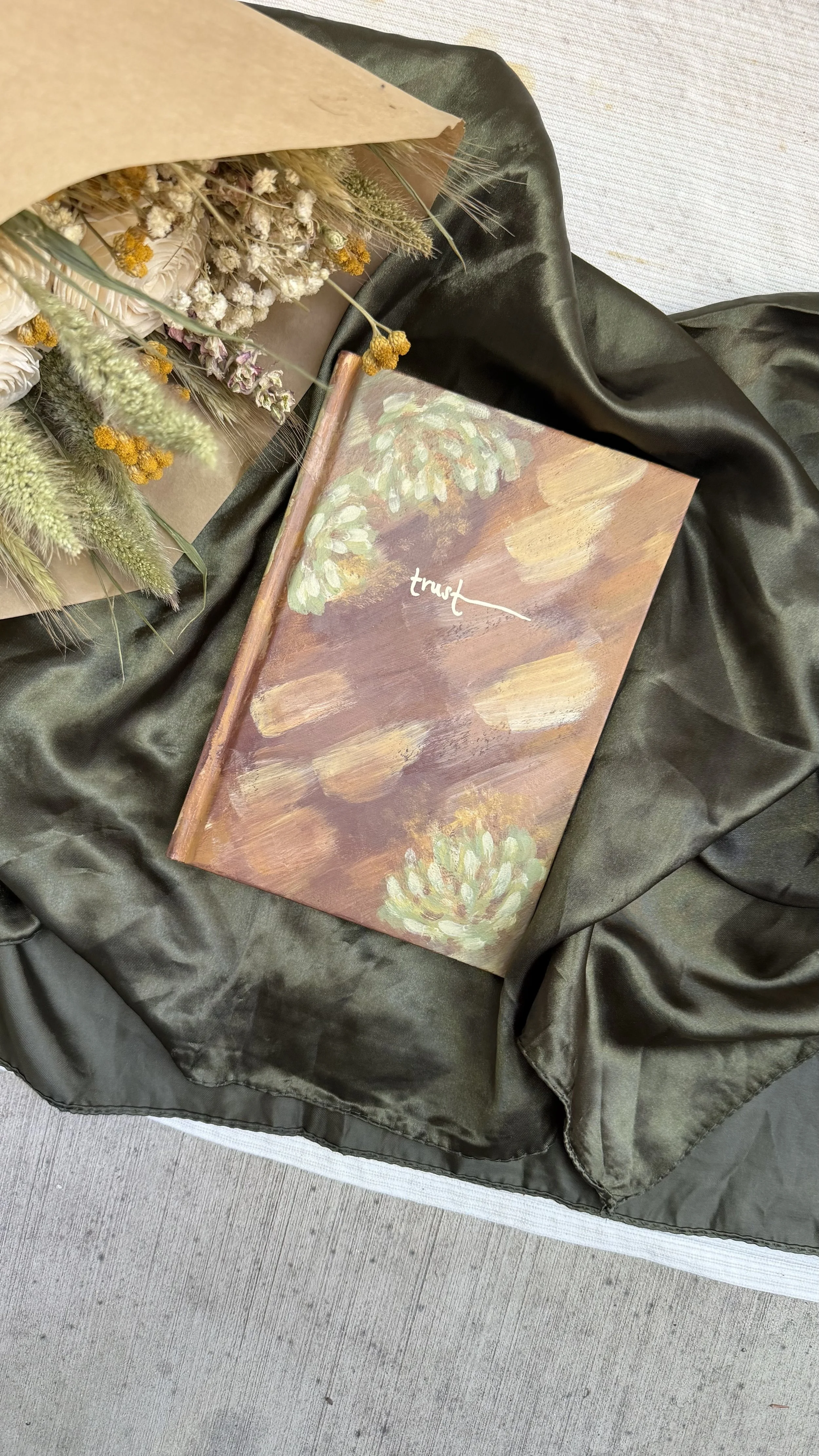 'Trust' Hand Painted Journal