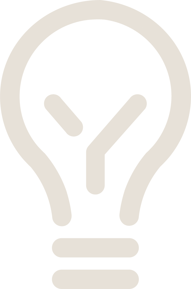 Idea Learning light bulb icon with a dark background.