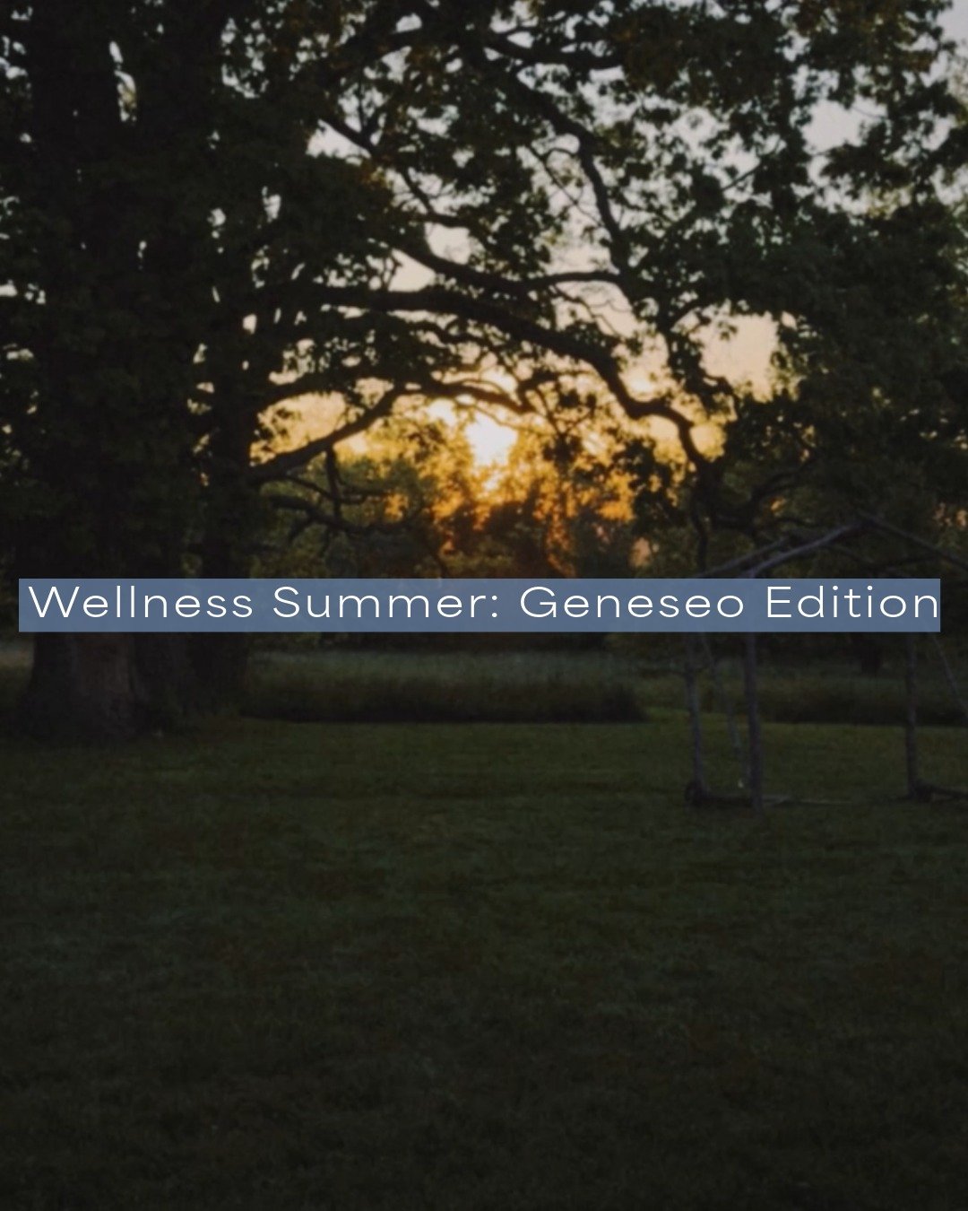 Summer in Geneseo: Wellness Edition ☀️

What's your favorite local way to unwind? ⬇️

#cedarhousewellness #wellnesssummer
