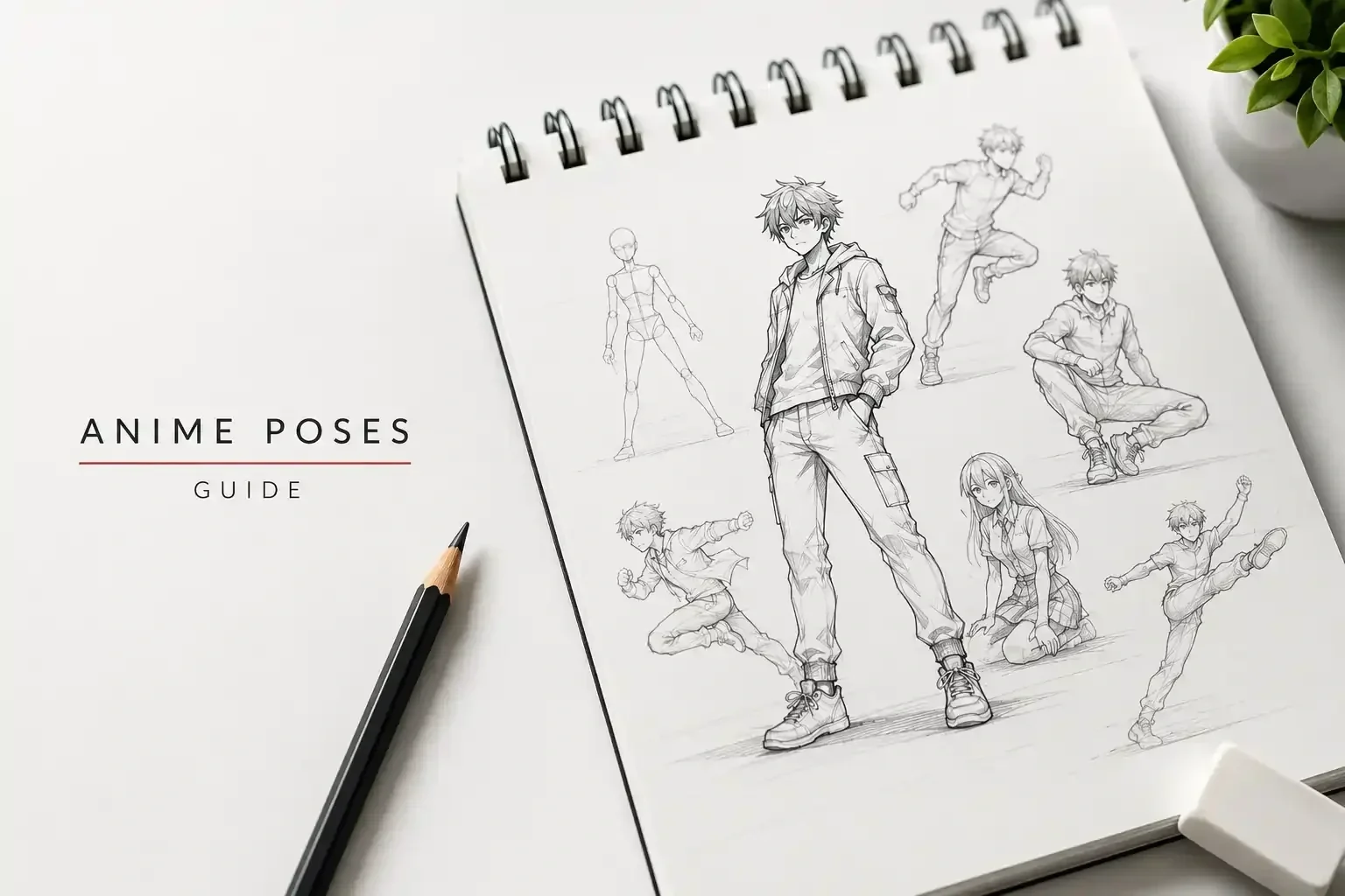 Anime Poses Guide: 15 Dynamic Poses for Drawing Anime Characters