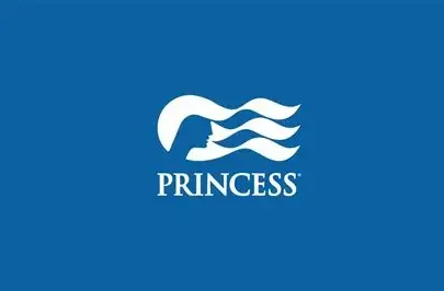A logo with a stylized white horse head and waves, with the word "PRINCESS" underneath, on a blue background.