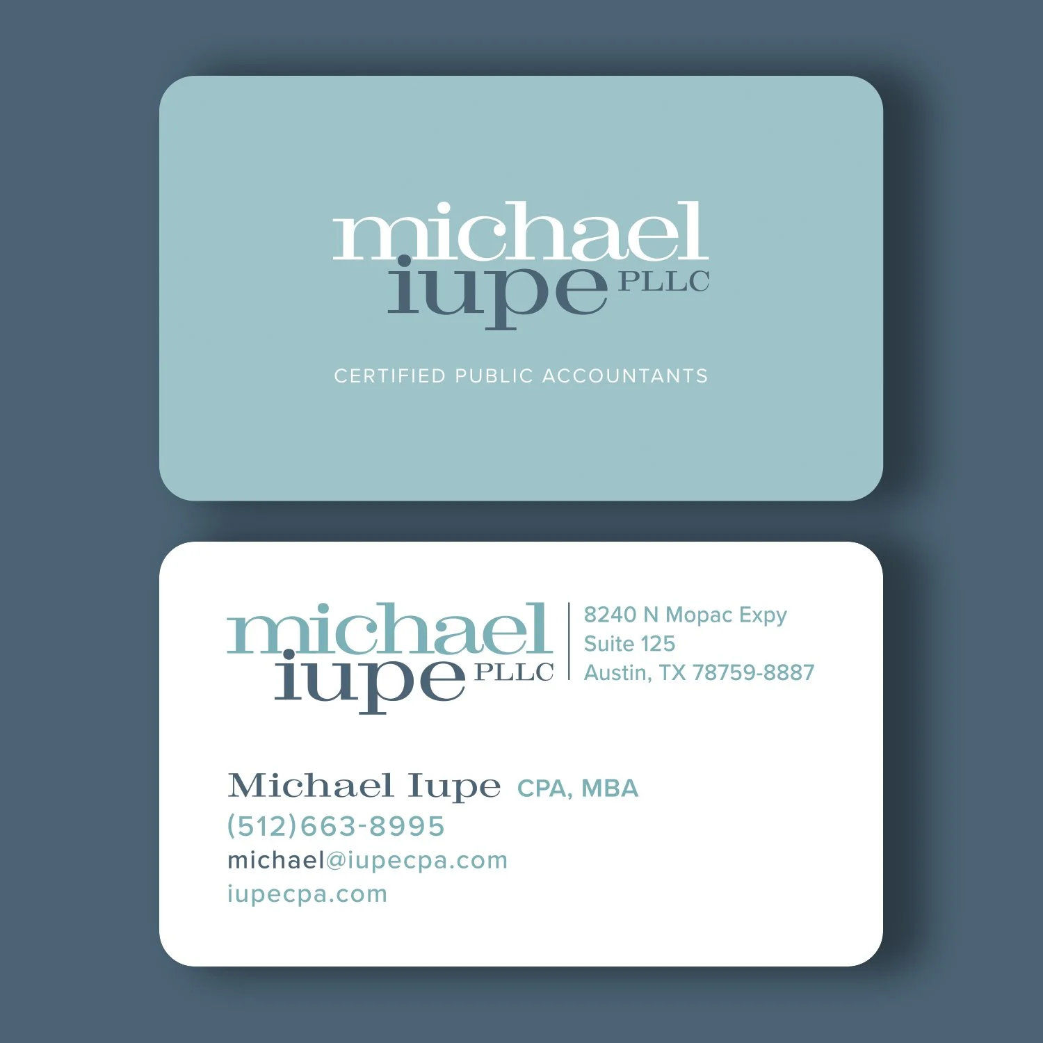 Iupe CPA brand logo creation and business card design.jpg