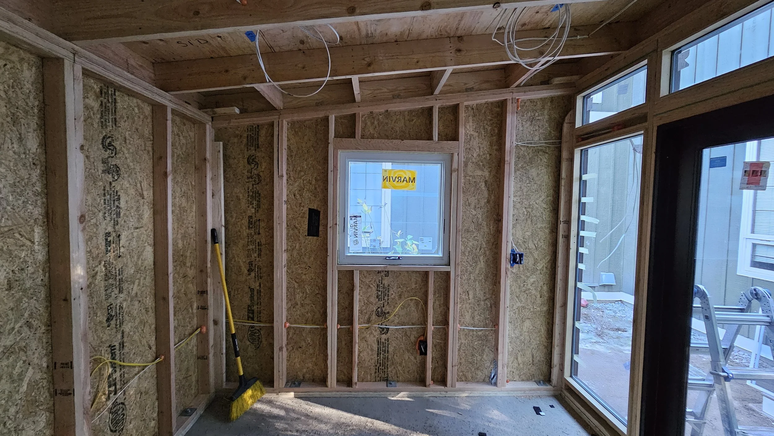 STUDIO SHED 4 interior with wiring