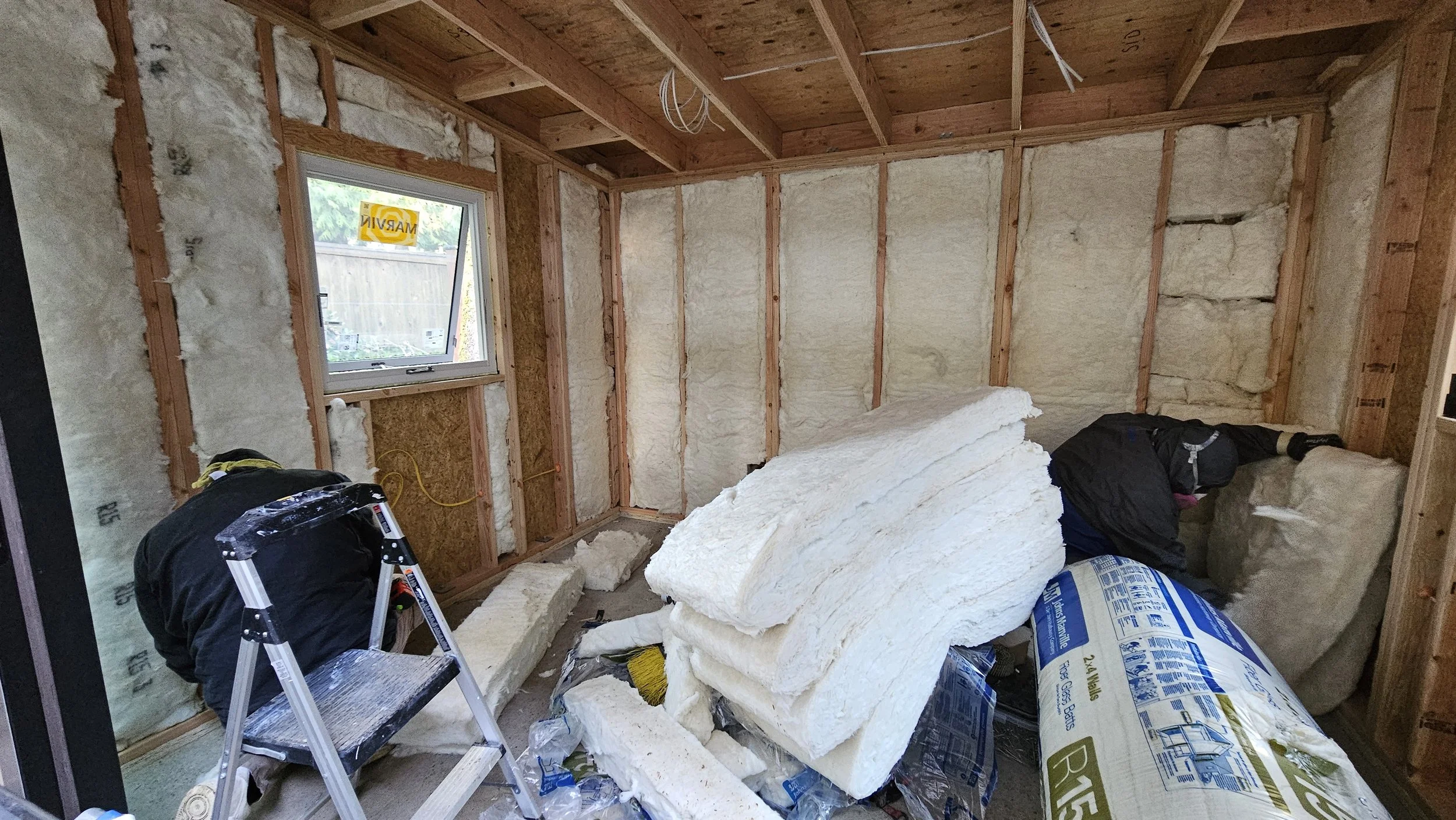 STUDIO SHED 4 insulation in process