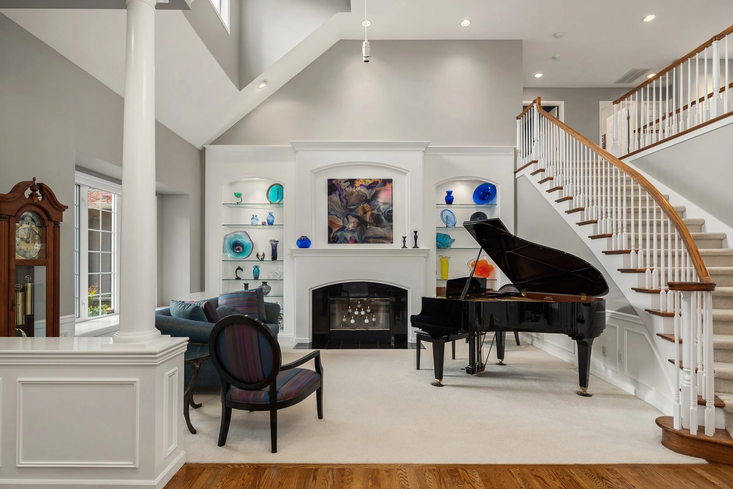 Interior touch ups, repair and paint wainscoting, repair stair rails, and more