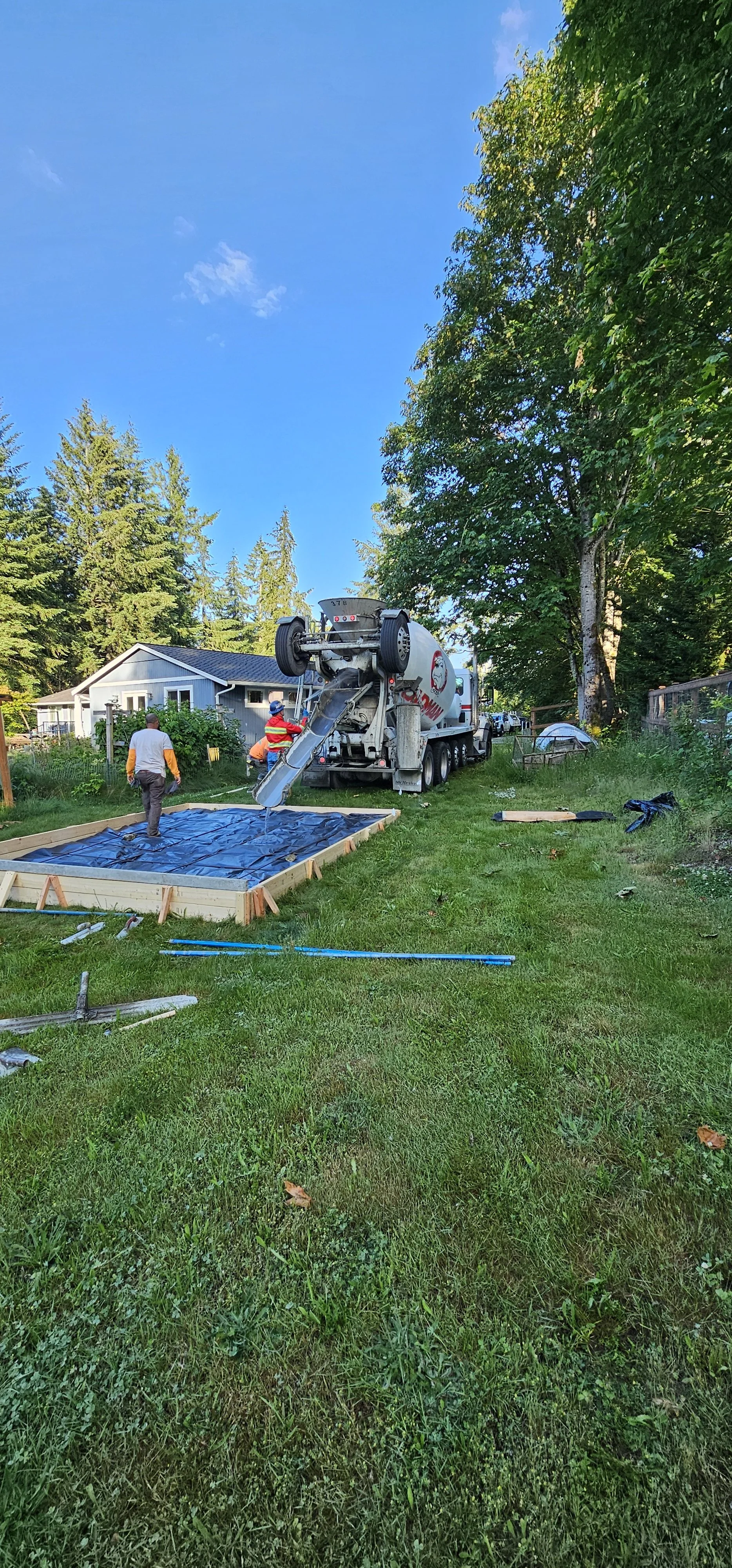 STUDIO SHED 2 concrete foundation pouring