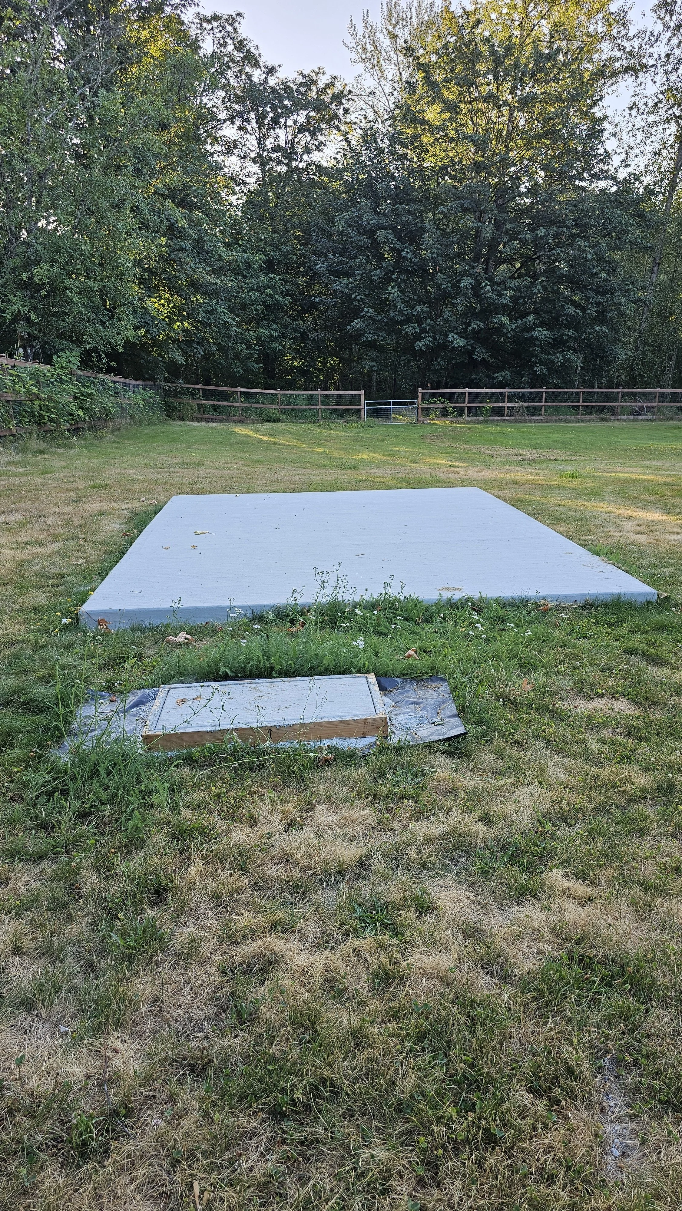 STUDIO SHED 2 concrete foundation completed with mini split foundation