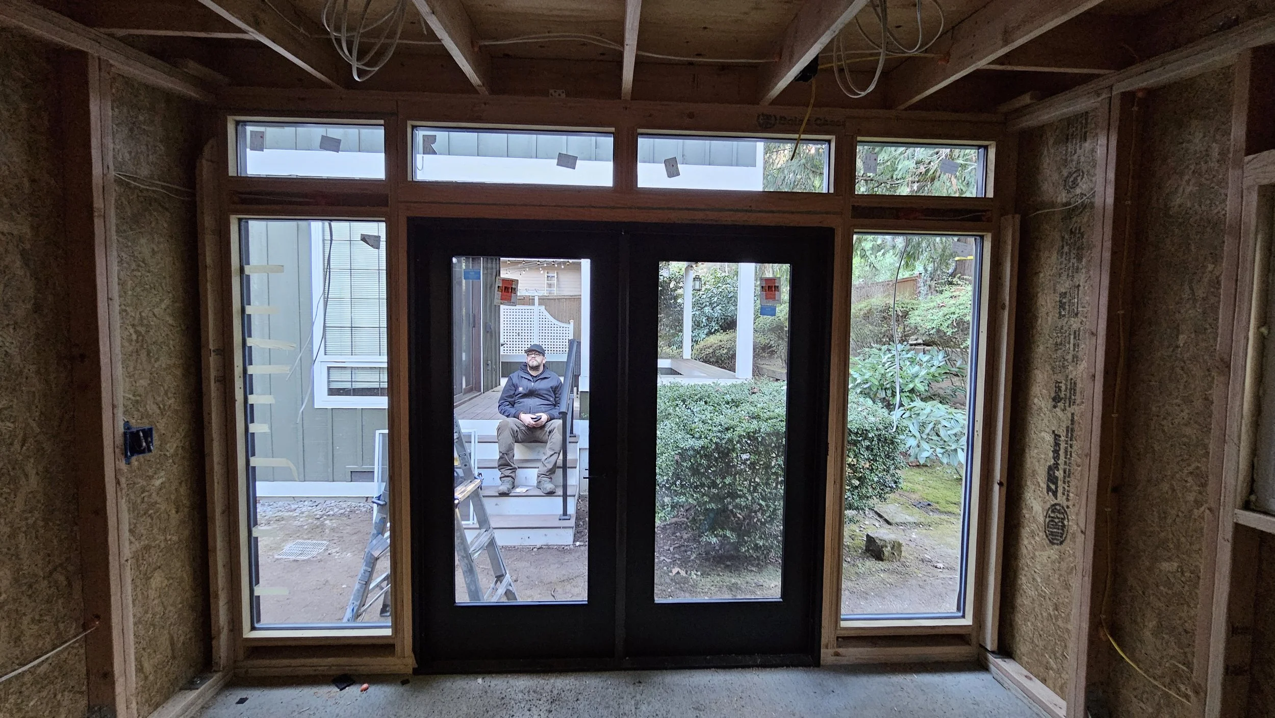 STUDIO SHED 4 front door from inside