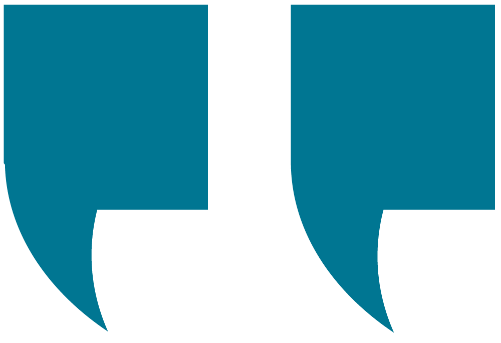 Two overlapping blue speech bubbles.