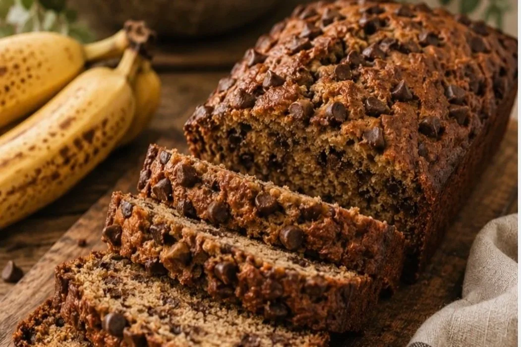 Sourdough Discard Brown Butter Chocolate Chip Banana Bread