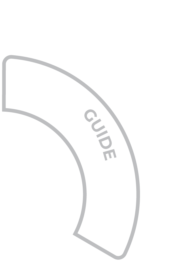 Semi-circular guide labeled 'GUIDE' along its length.