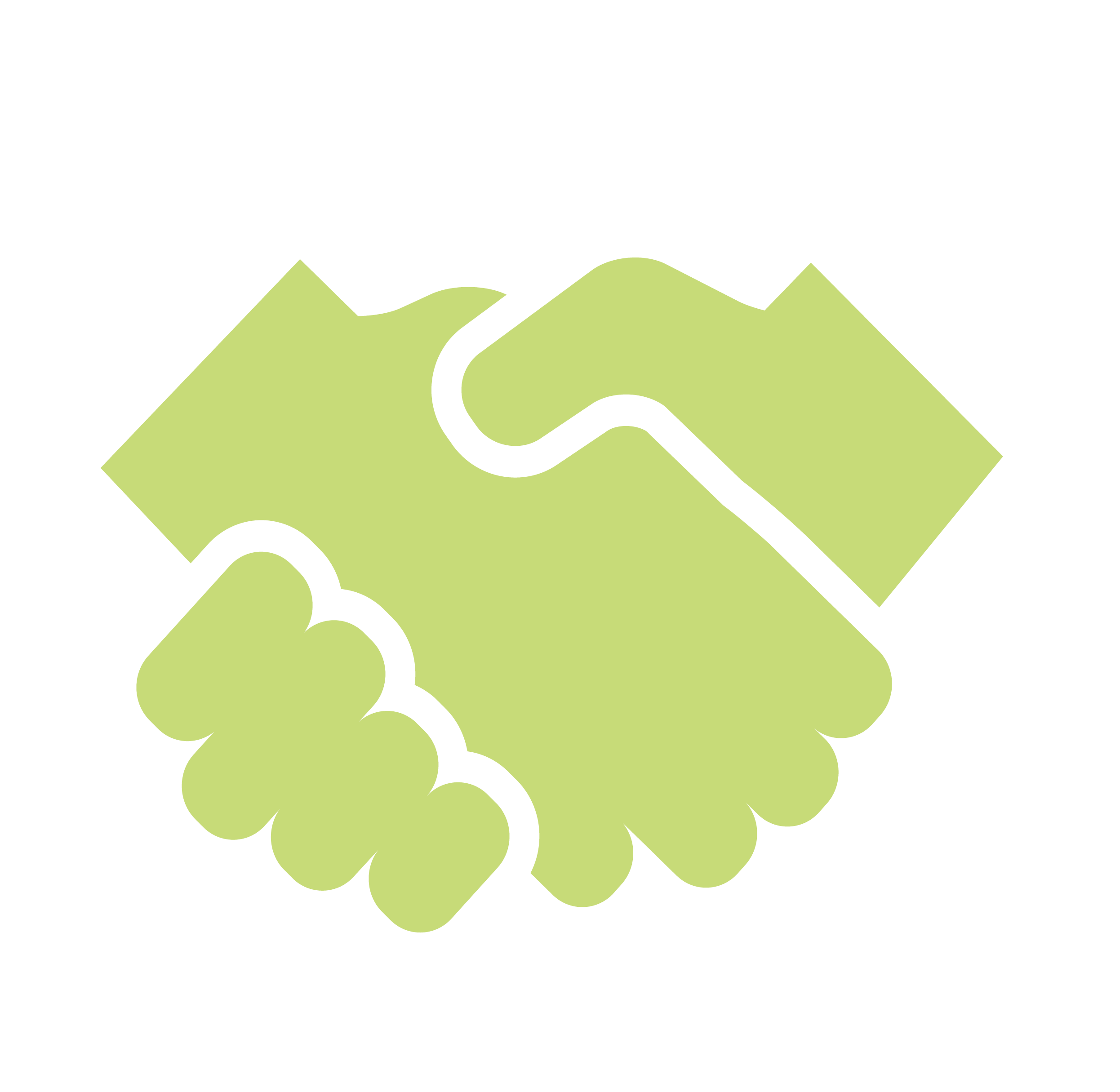 Icon of two hands shaking in a handshake.