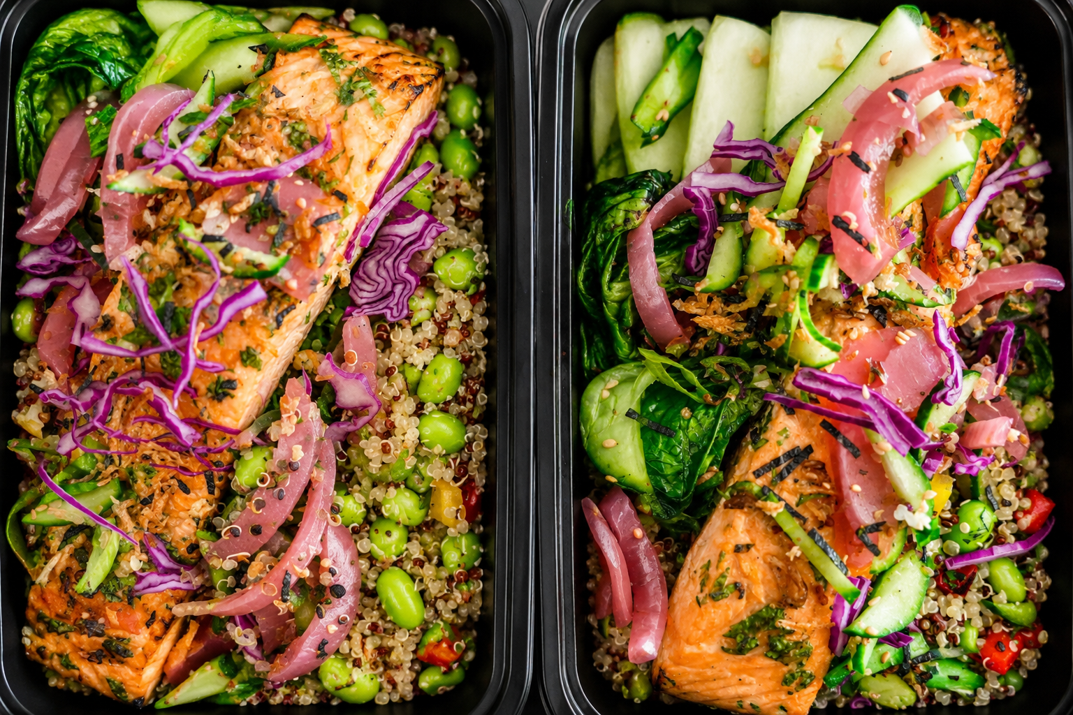Miso glazed salmon bowl