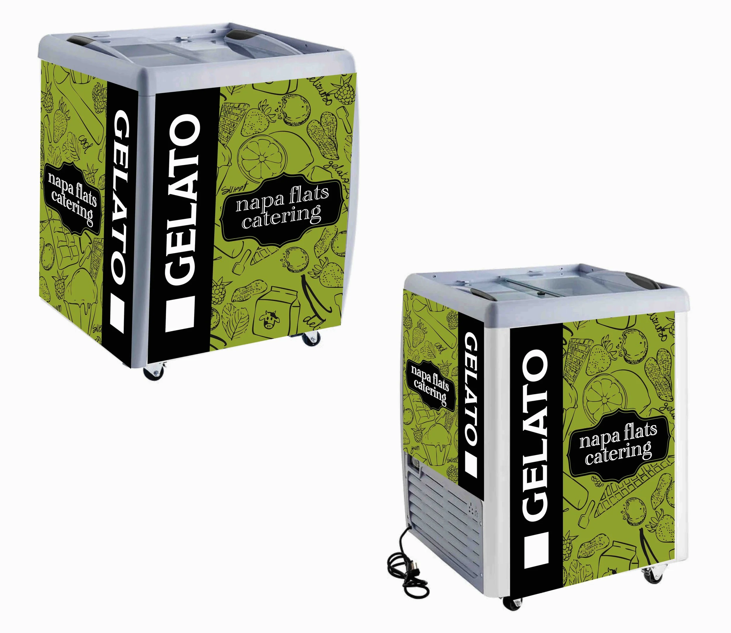 33872 Napa Flats Catering Tulsa Design - Gelato Cart Graphics