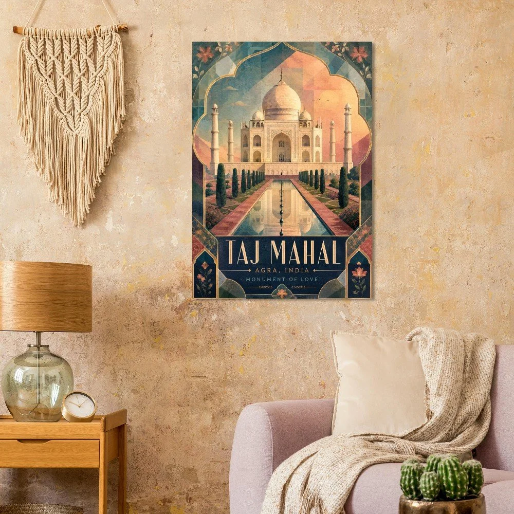 Taj Mahal - Jewel of Agra | Premium Semi-Glossy Paper Poster
