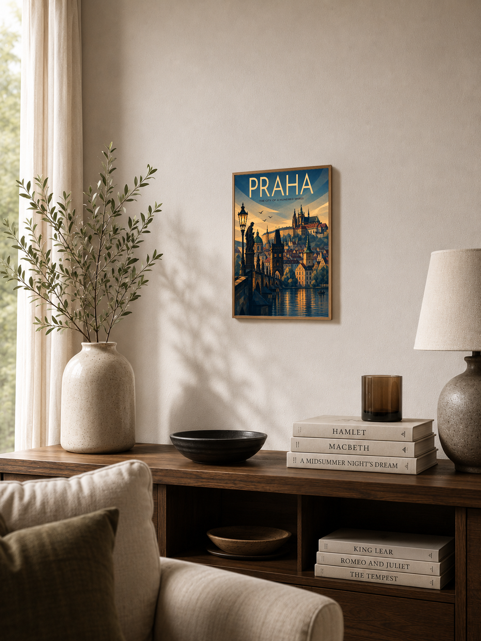 Praha - The City of a Hundred Spires | Premium Semi-Glossy Paper Poster